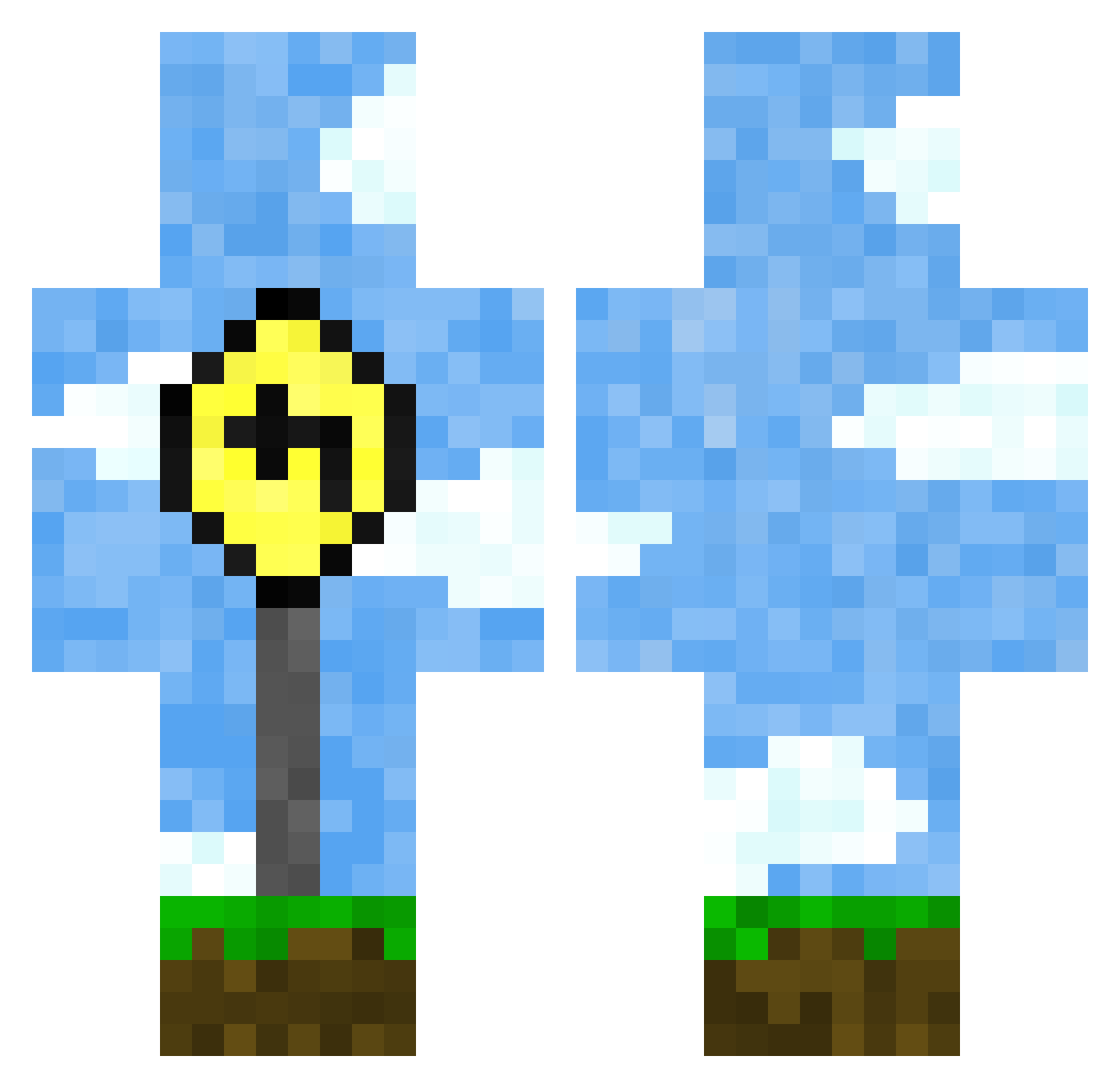 bifgamer789 Minecraft skin, front and back view