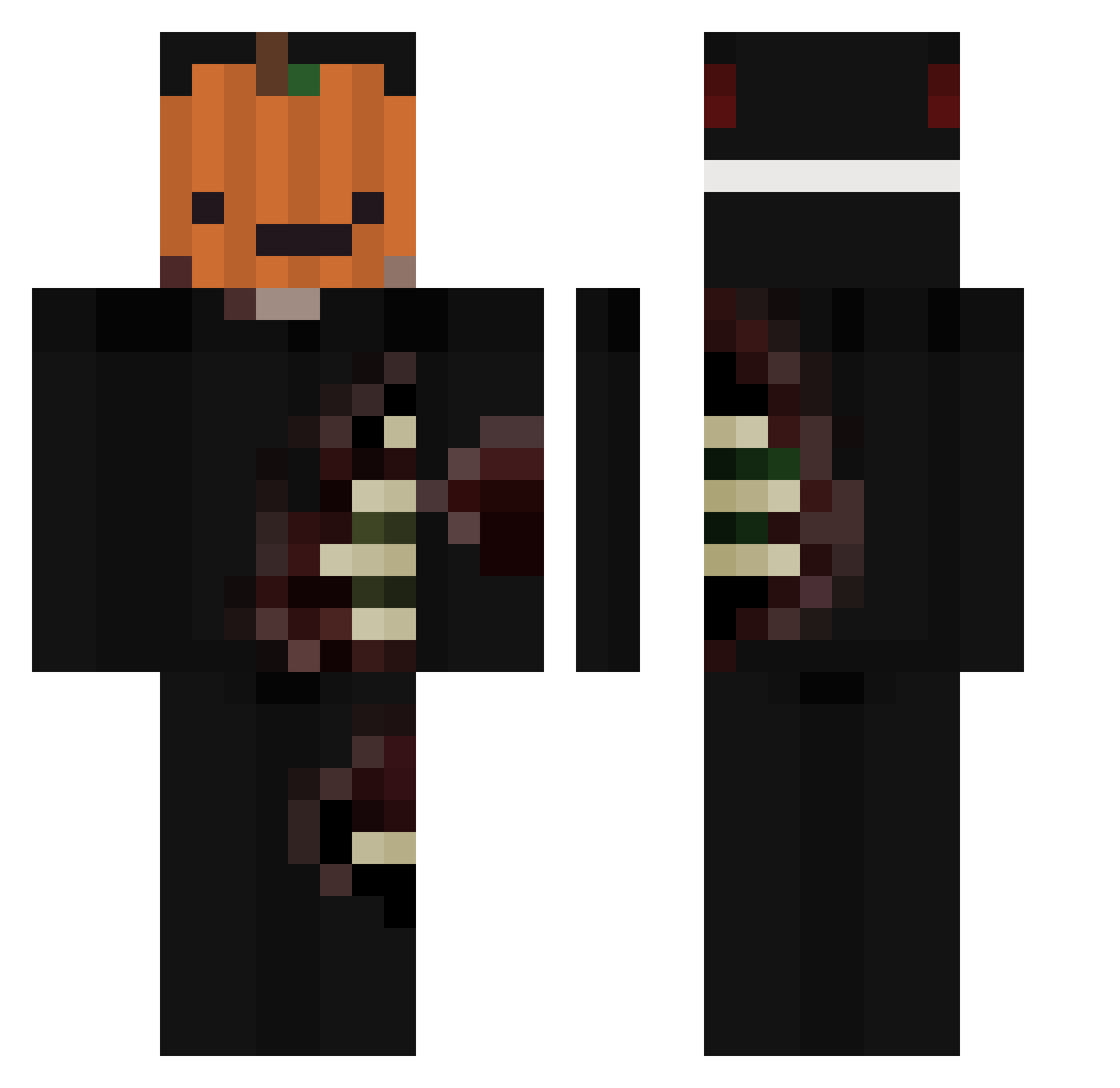 ertyu Minecraft skin, front and back view