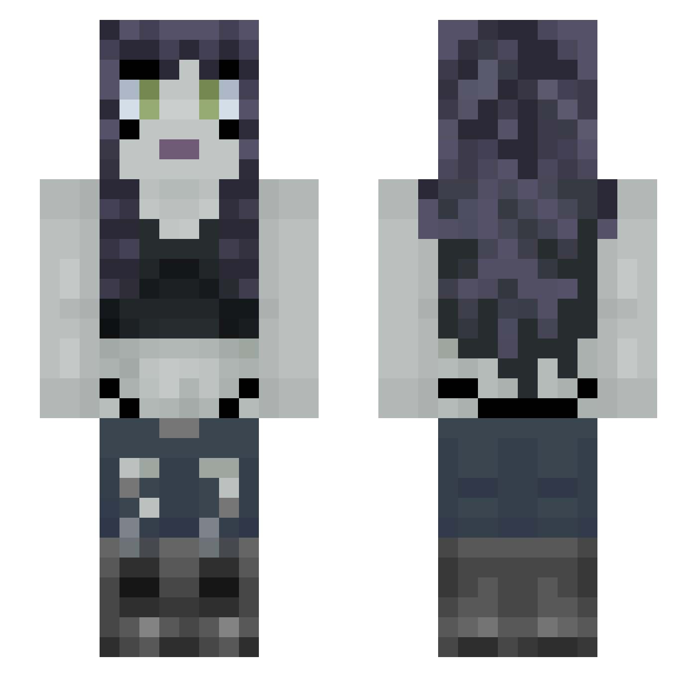 ZXMB1EZ Minecraft skin, front and back view