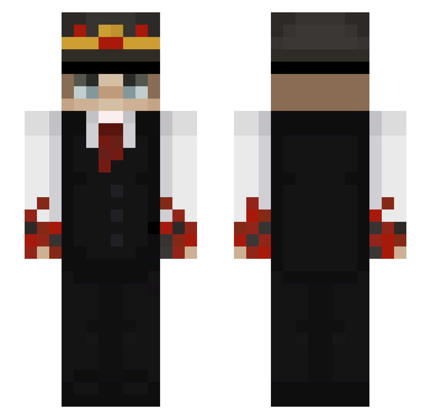 sonihoshi Minecraft skin, front and back view