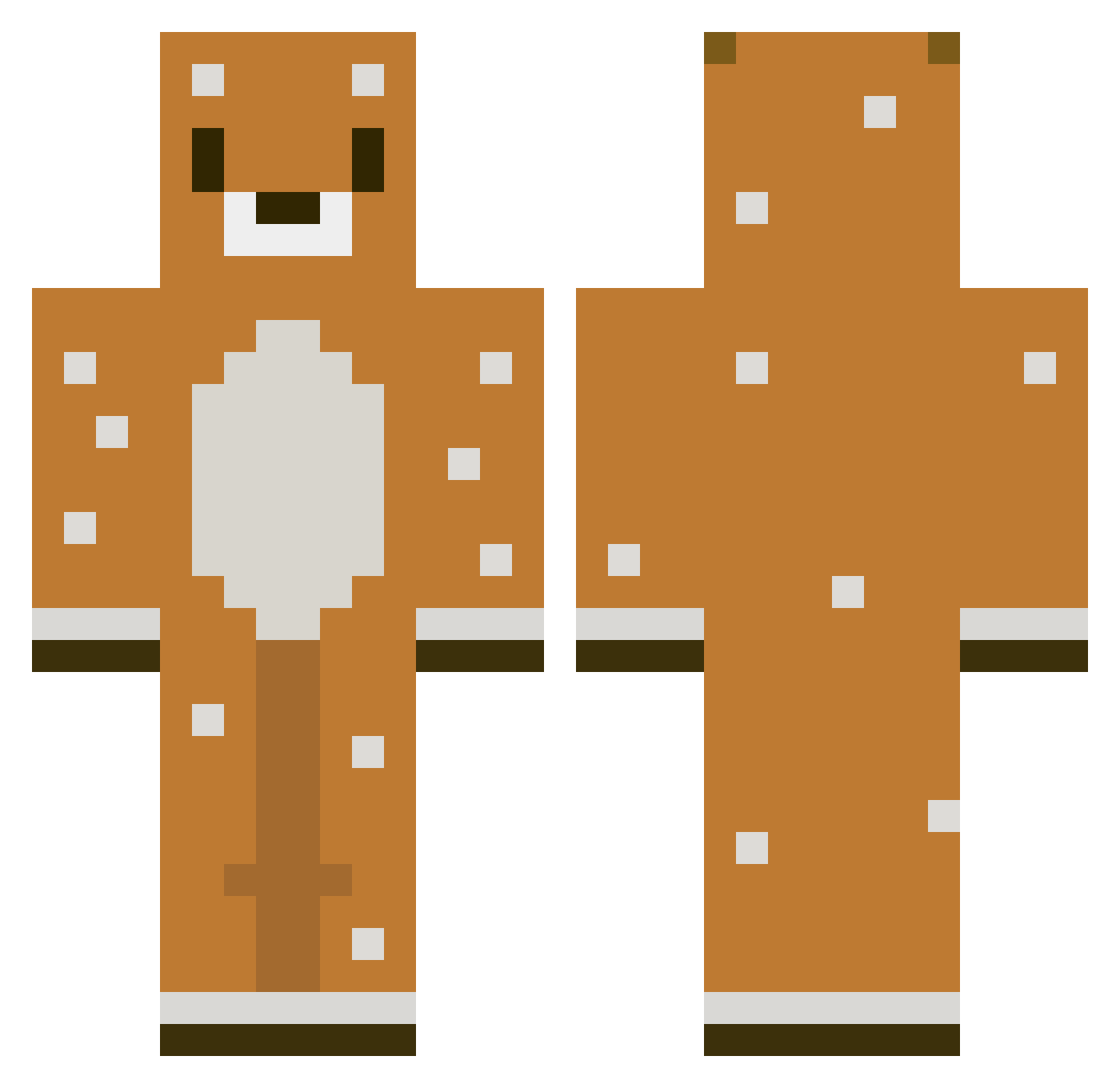 Fizzaro Minecraft skin, front and back view