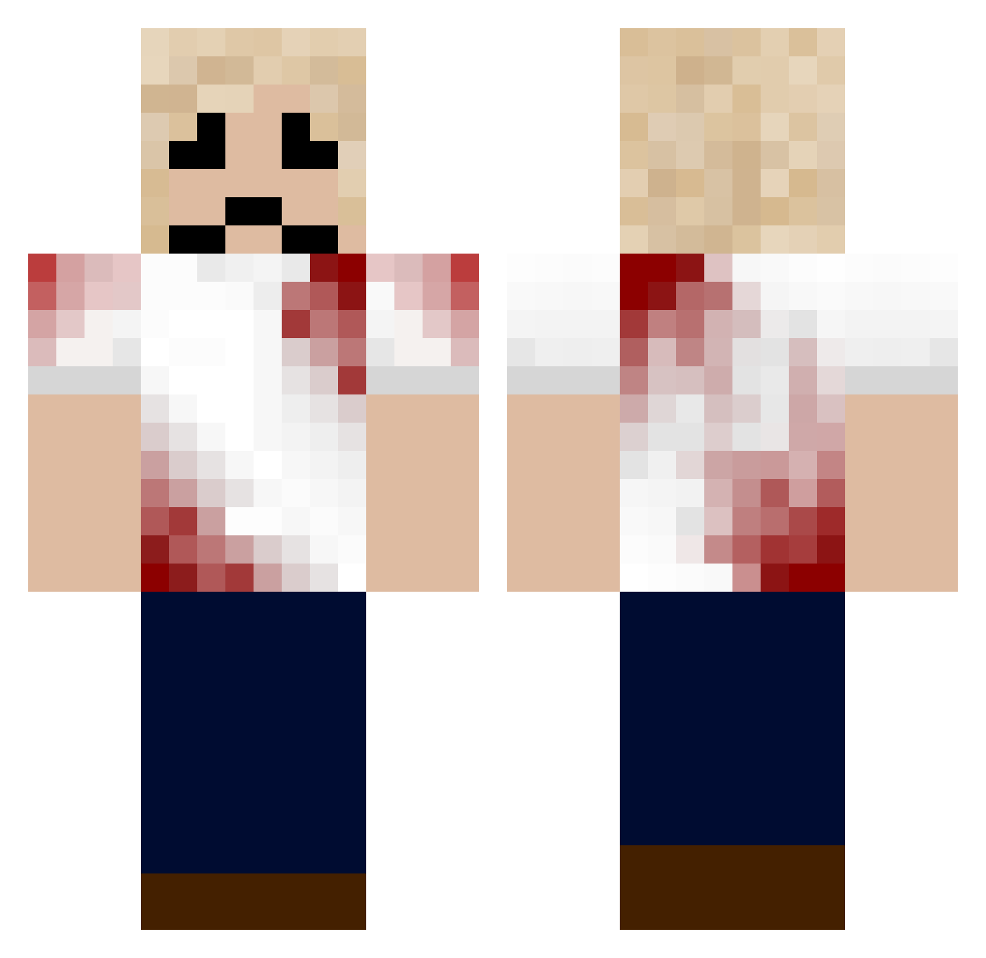 abraquaz Minecraft skin, front and back view
