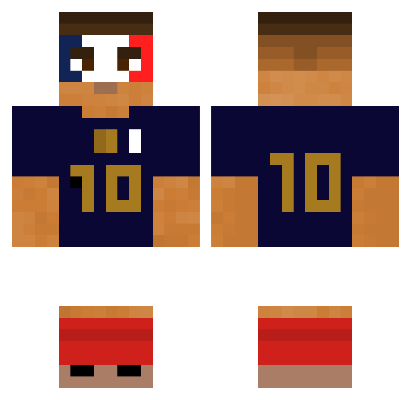 VoidGoger Minecraft skin, front and back view