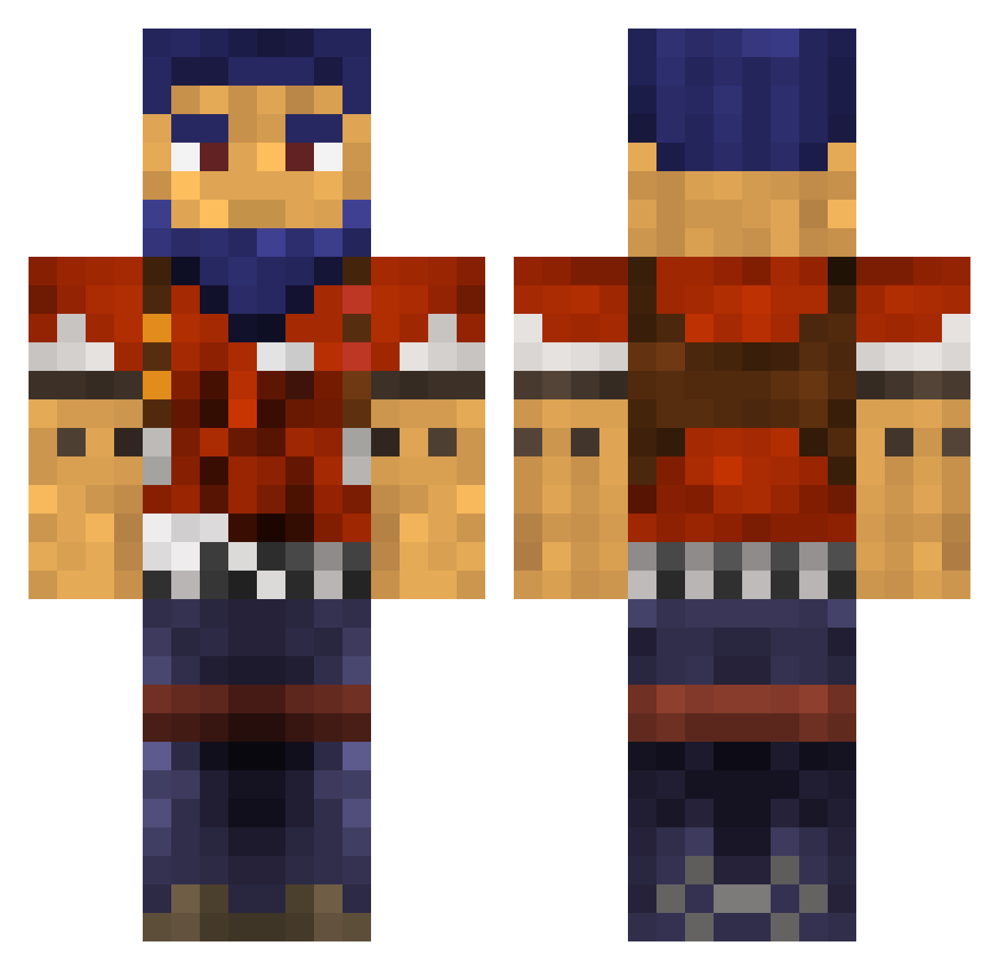 Doven Minecraft skin, front and back view