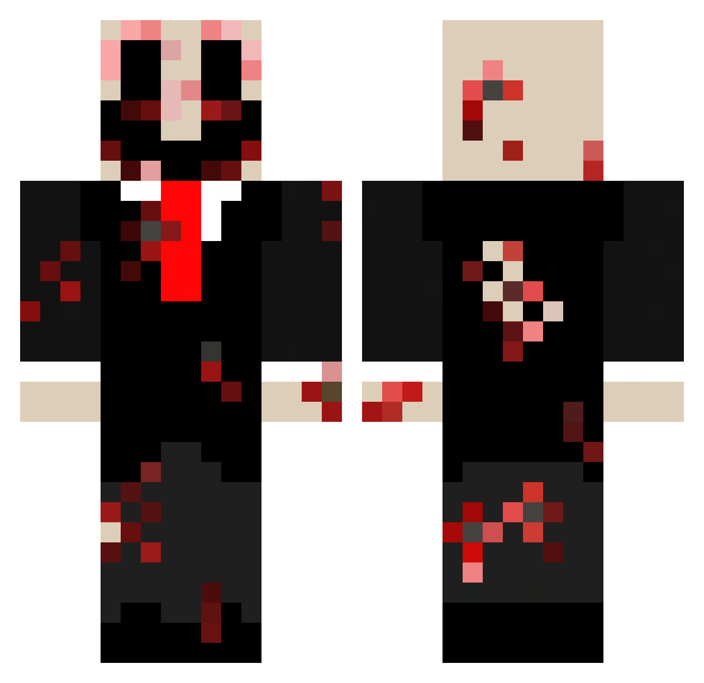 TTvNikolai Minecraft skin, front and back view