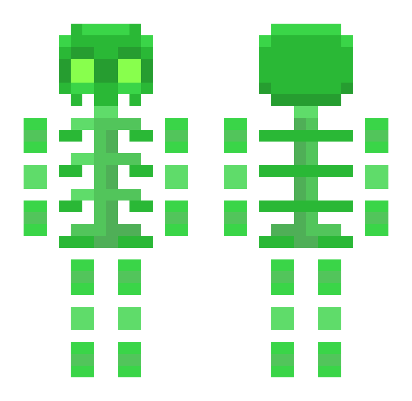 GlassesGuy0_0 Minecraft skin, front and back view
