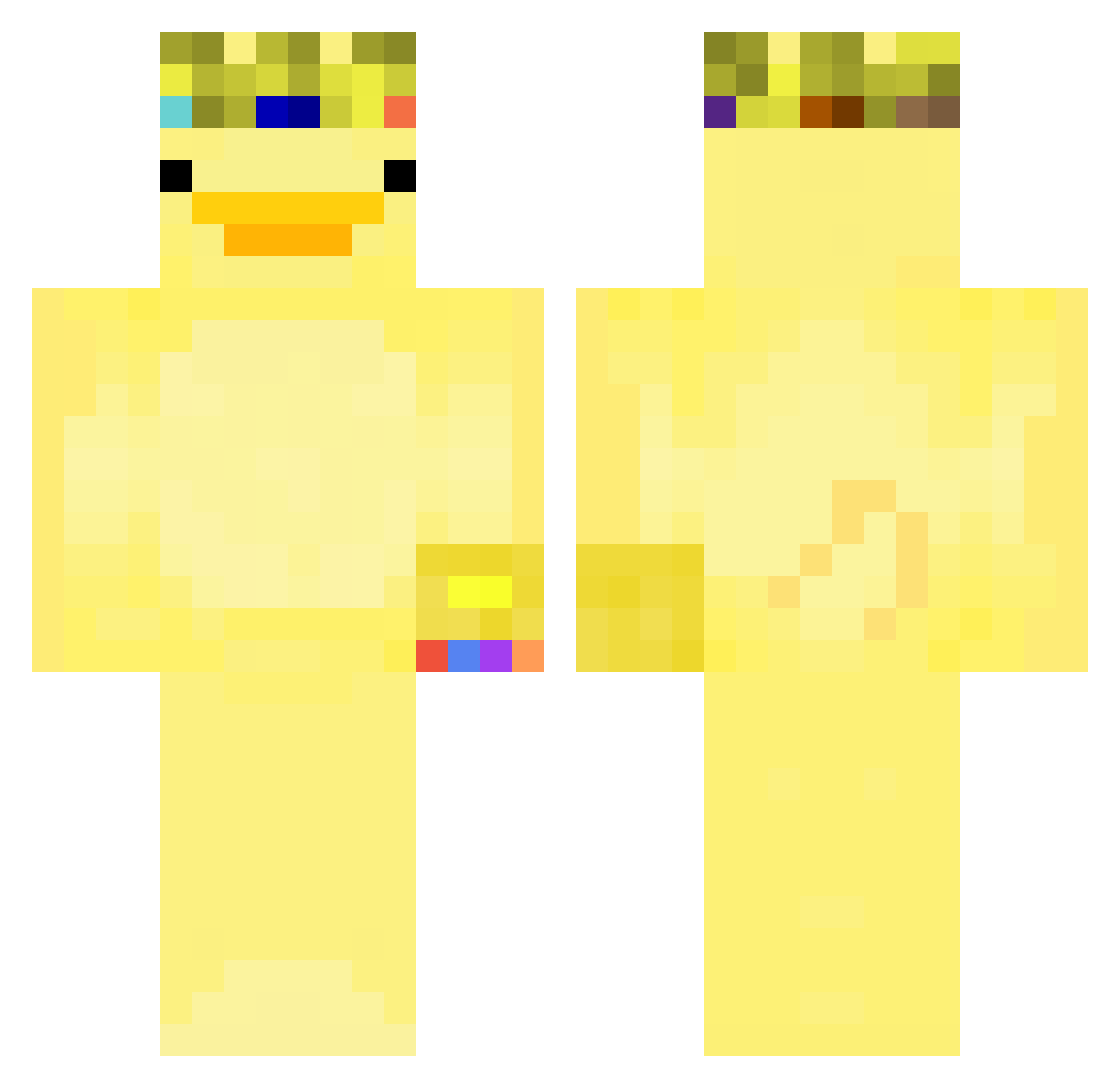 _OhNova Minecraft skin, front and back view