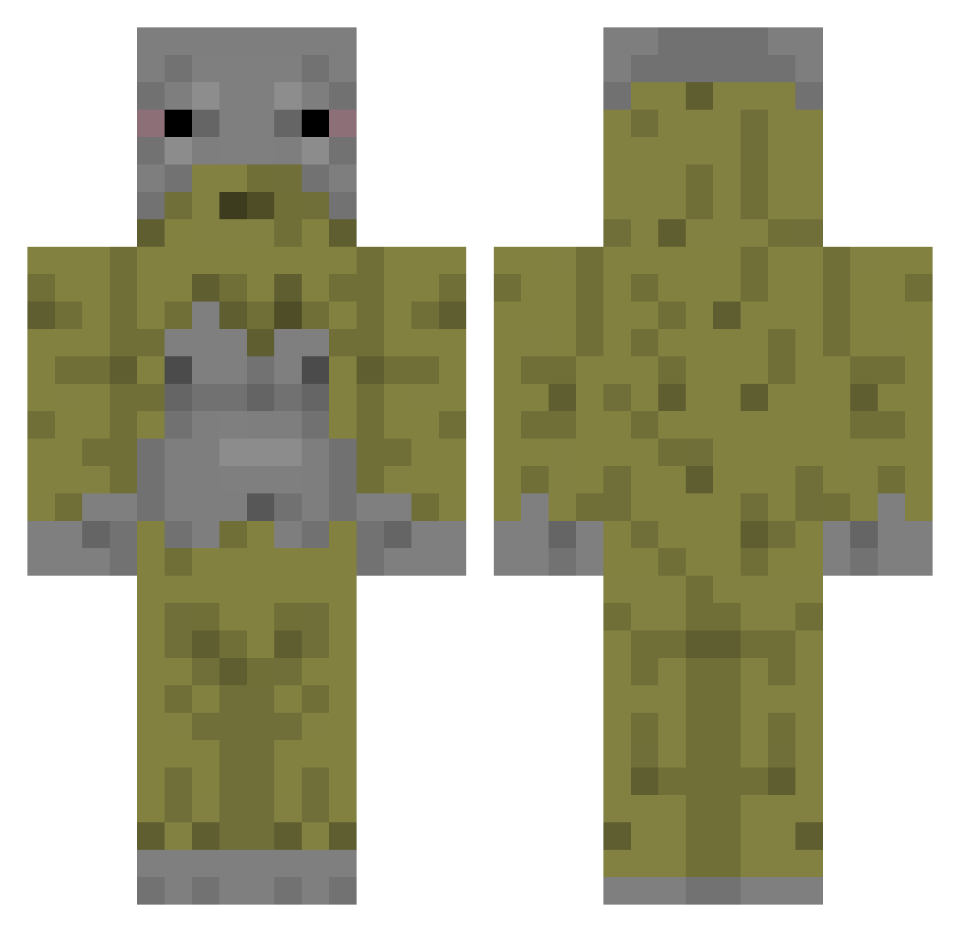 Marnique Minecraft skin, front and back view