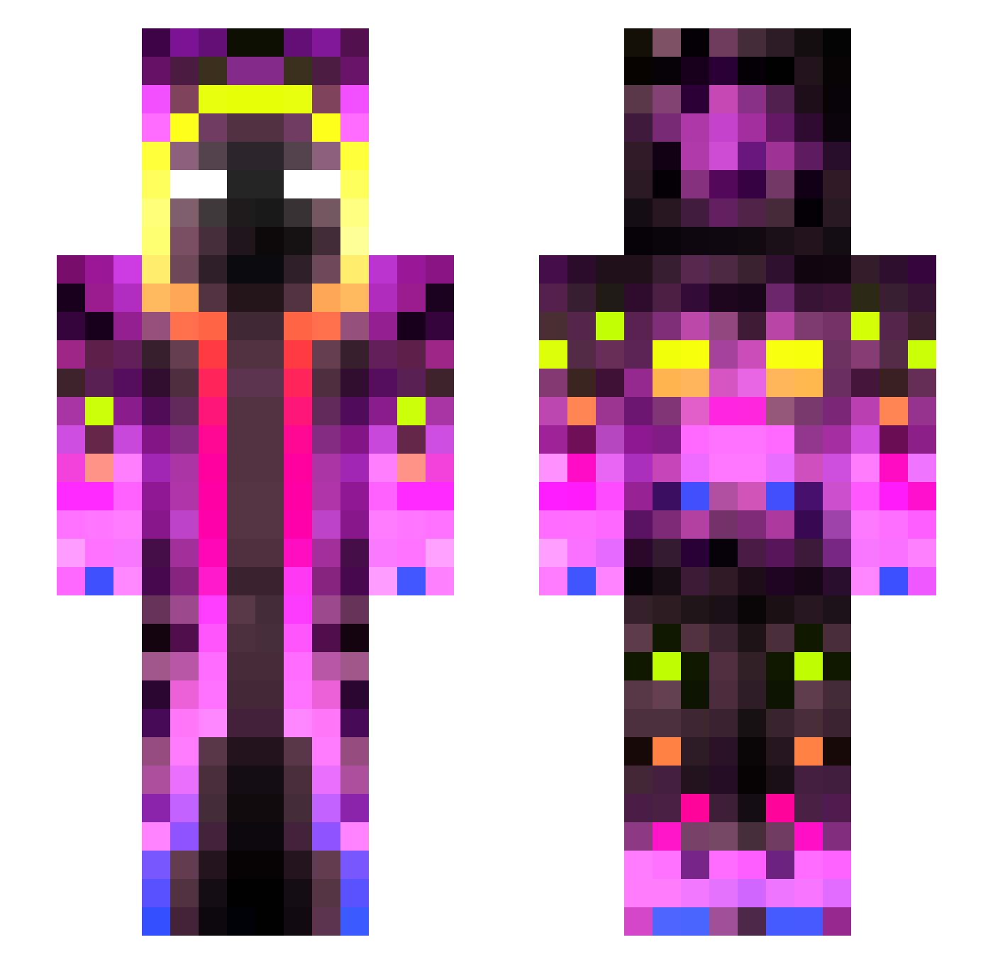 Enderman_0701 Minecraft skin, front and back view