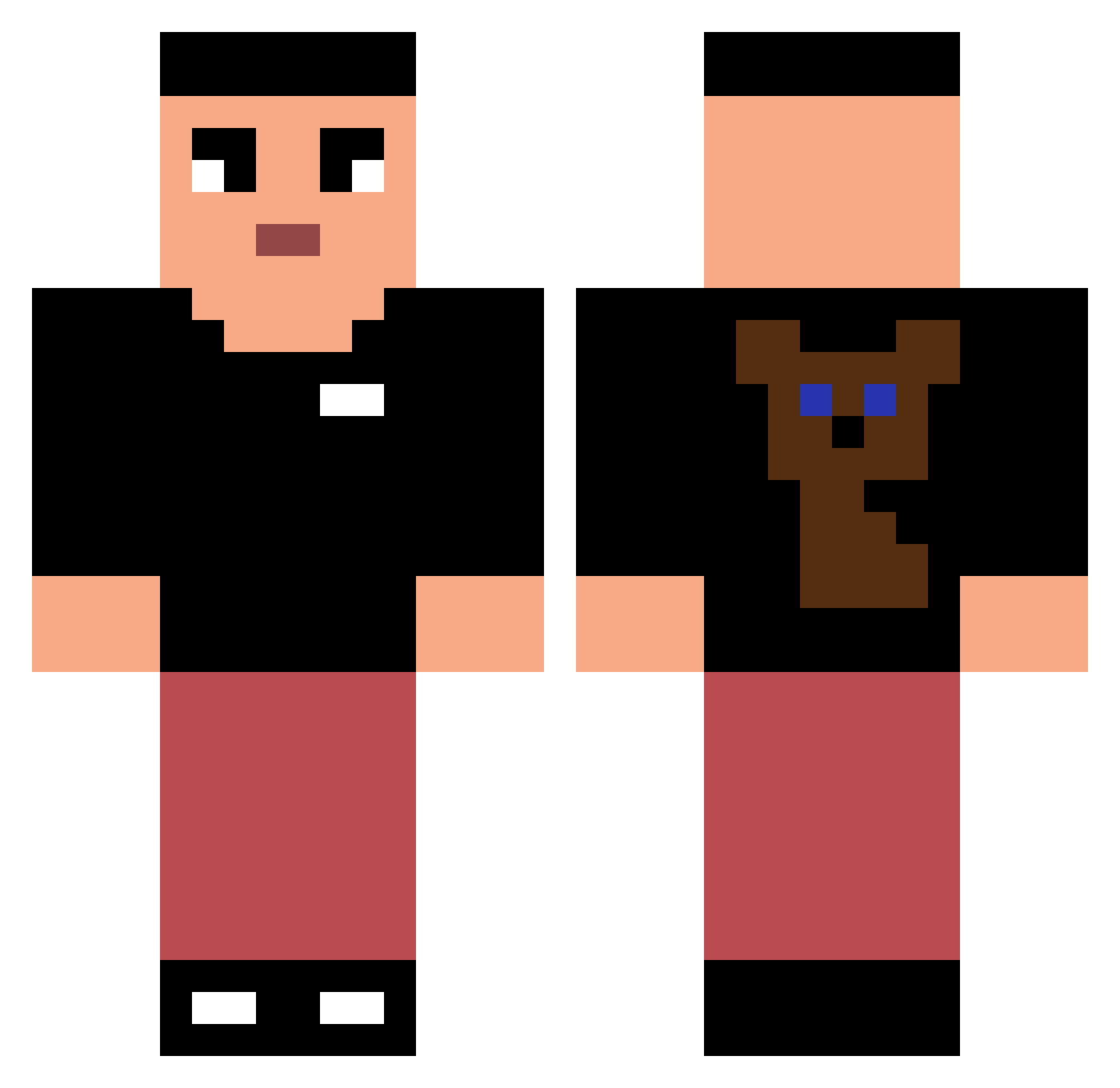 KUMO_lab_04 Minecraft skin, front and back view