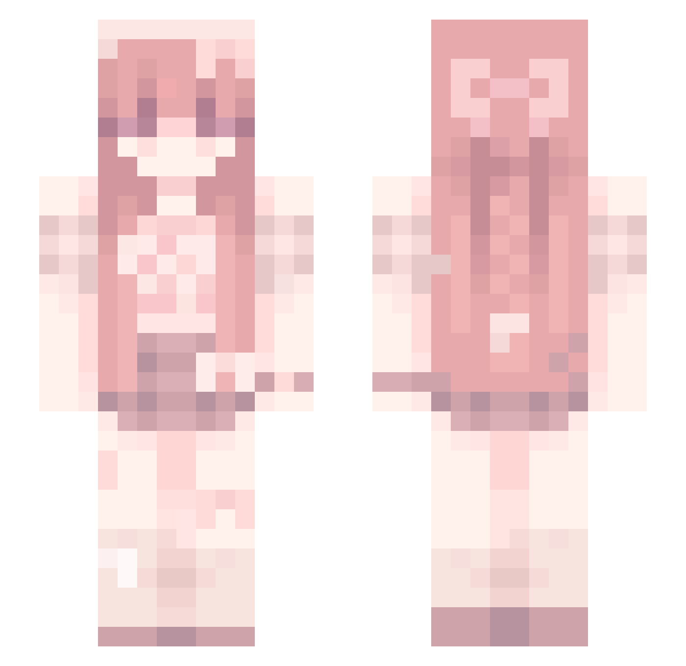 Fadingforests Minecraft skin, front and back view