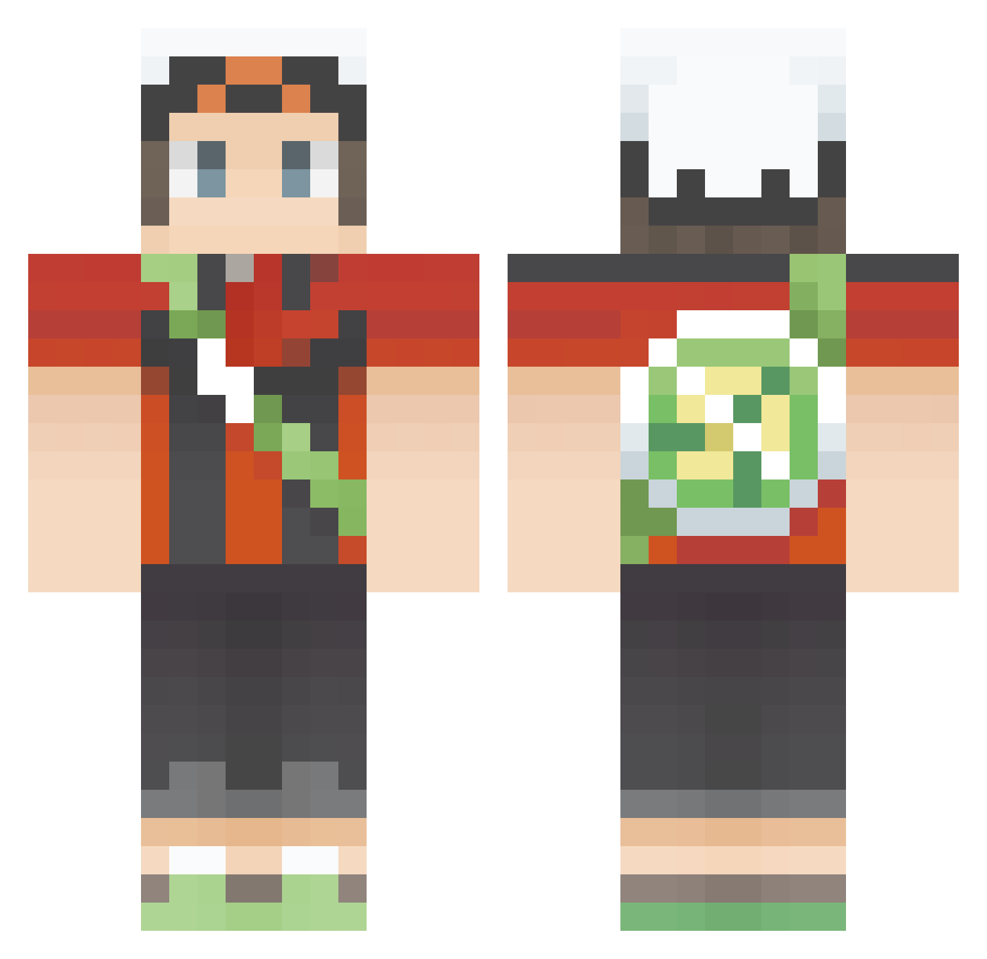 mintru Minecraft skin, front and back view
