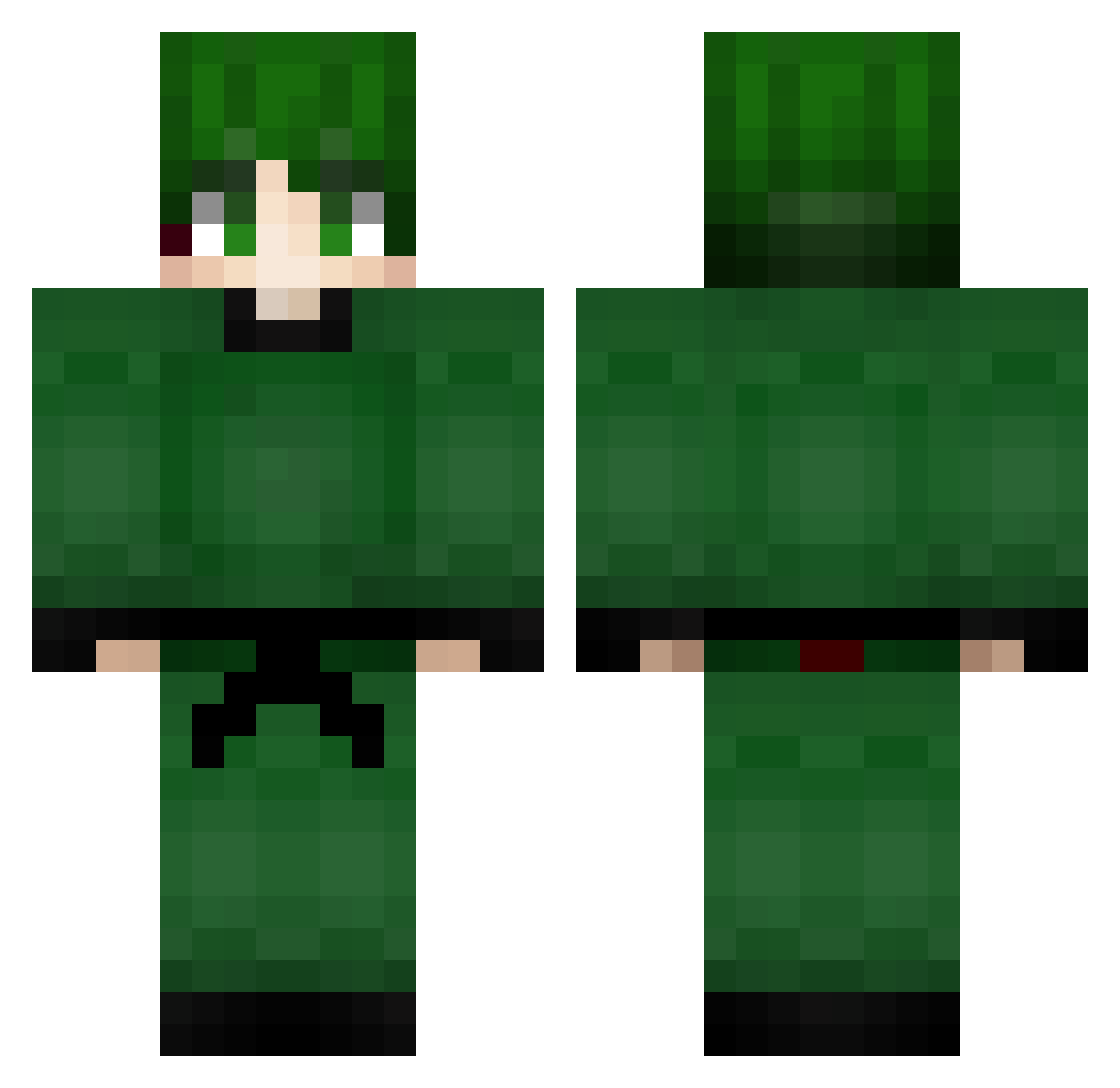 Fairily Minecraft skin, front and back view