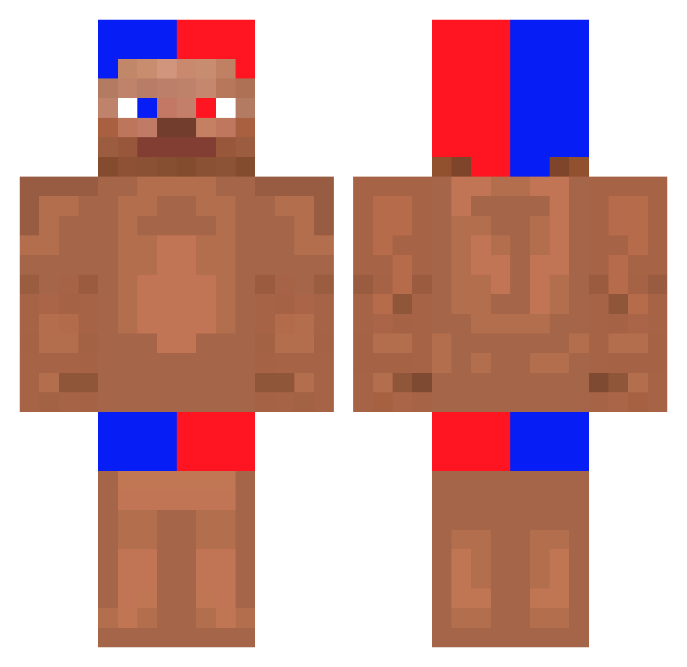 se_tu_ballon Minecraft skin, front and back view