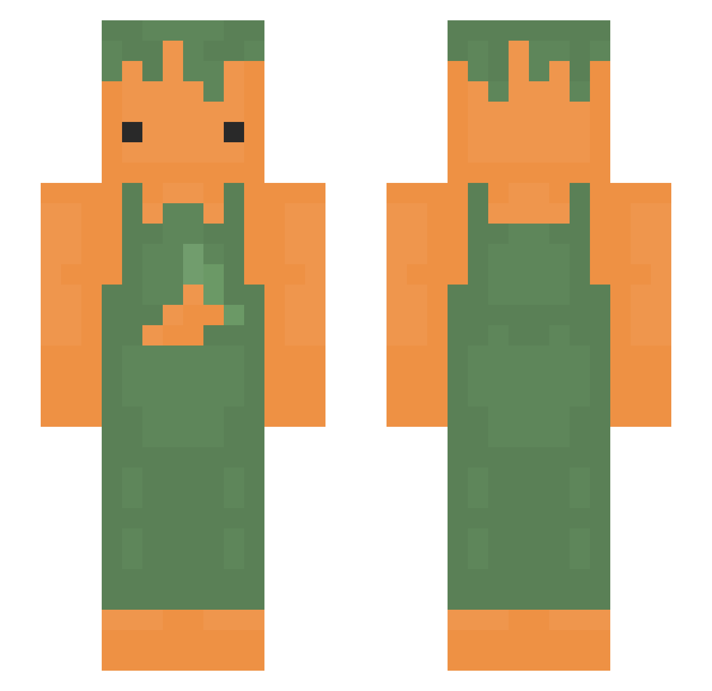 Pongan Minecraft skin, front and back view