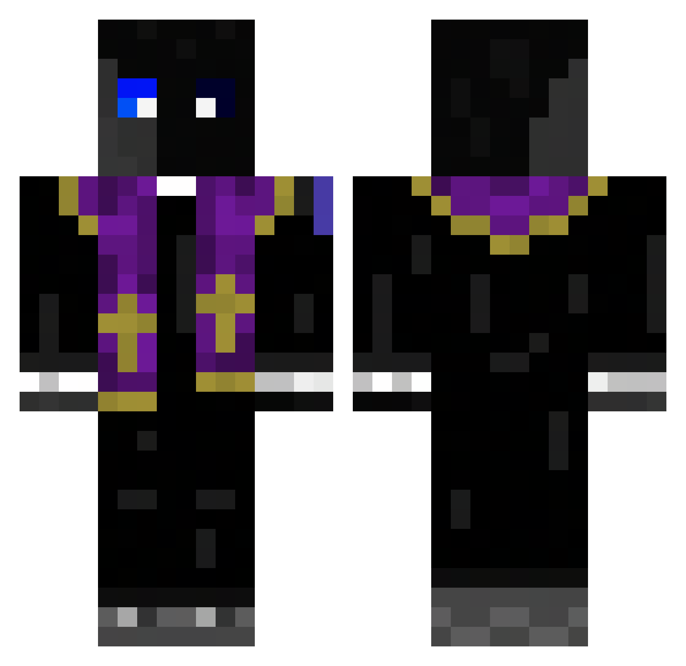 Bryyr Minecraft skin, front and back view