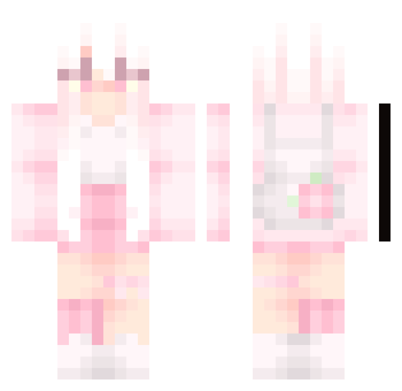 Mari0R0 Minecraft skin, front and back view