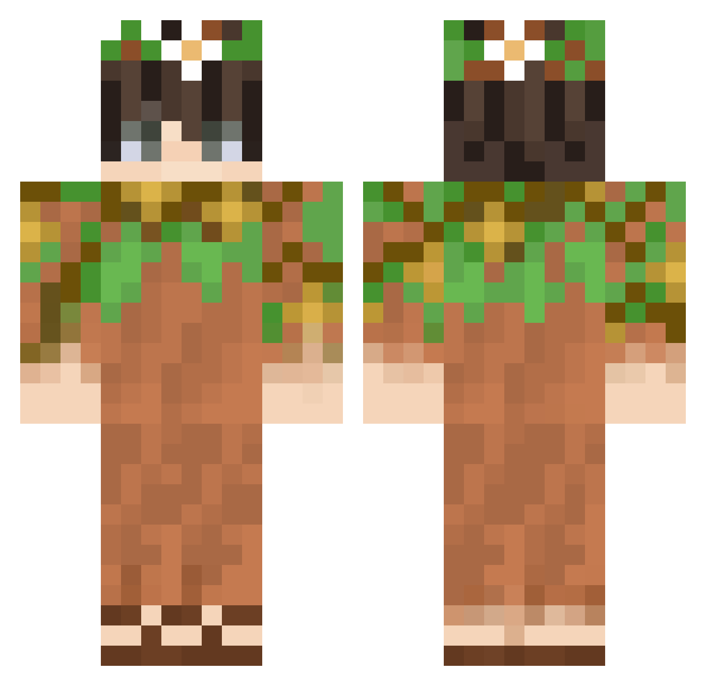 SrMattt Minecraft skin, front and back view