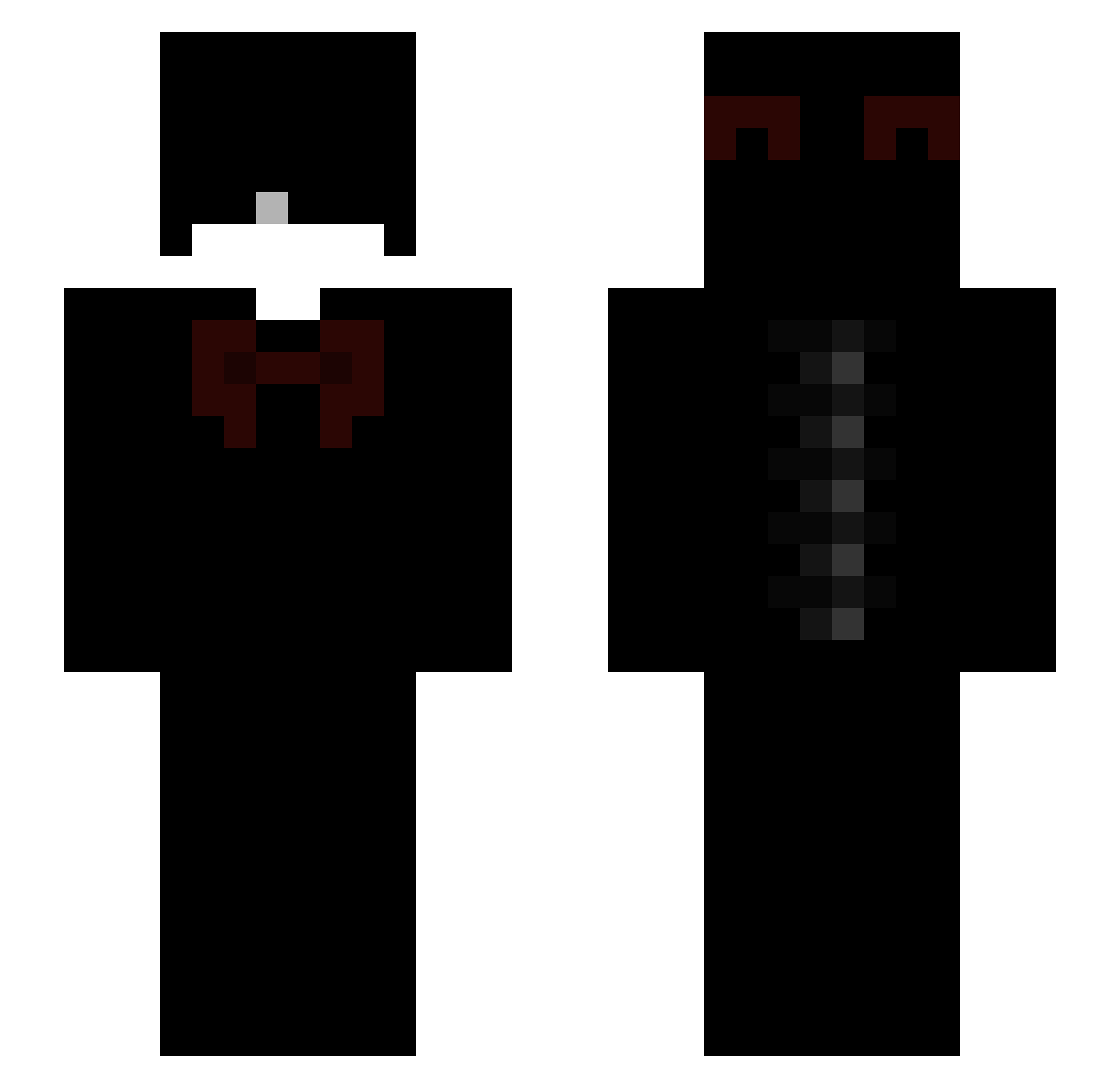 21xn Minecraft skin, front and back view