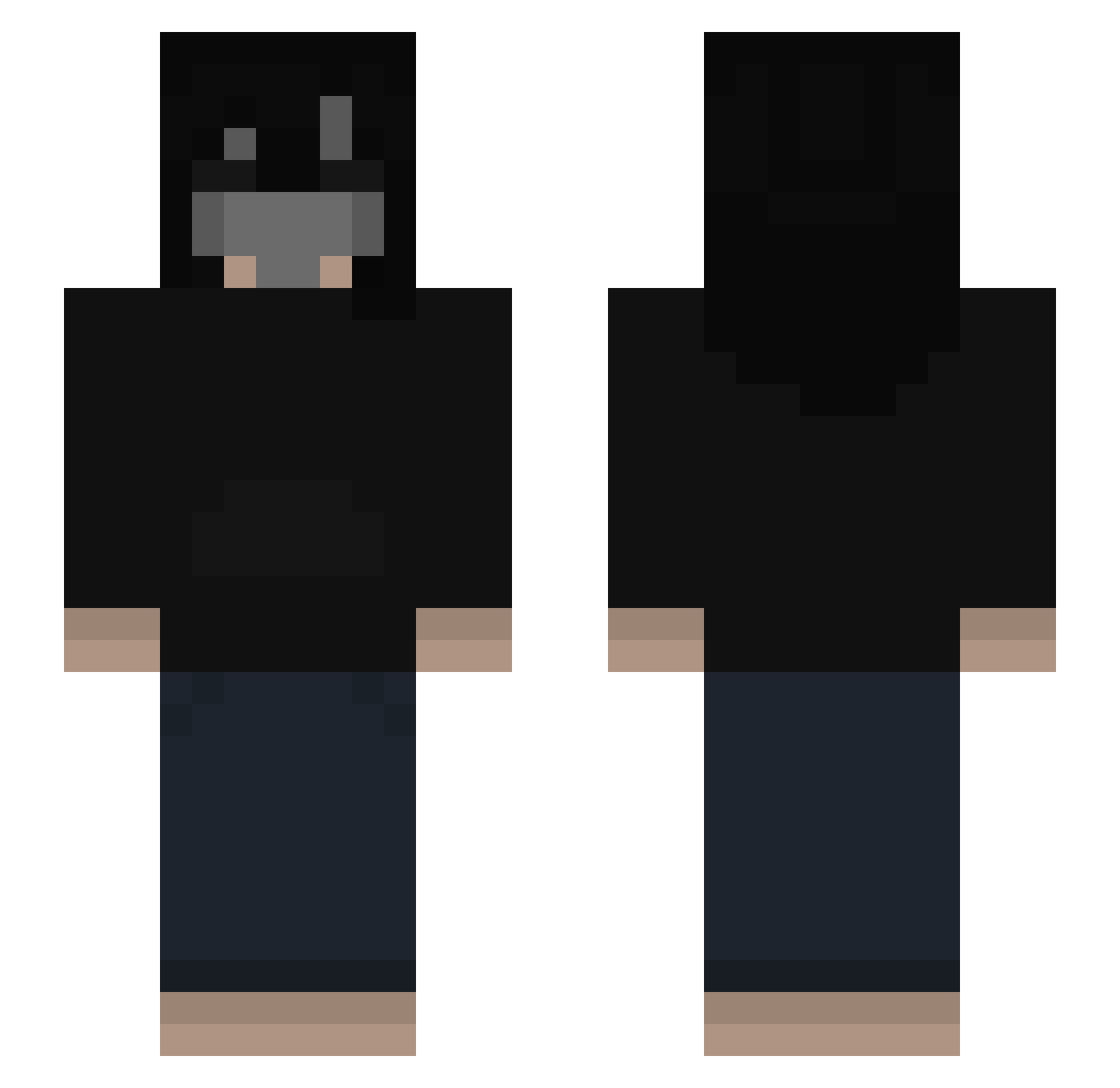 ebbigard Minecraft skin, front and back view