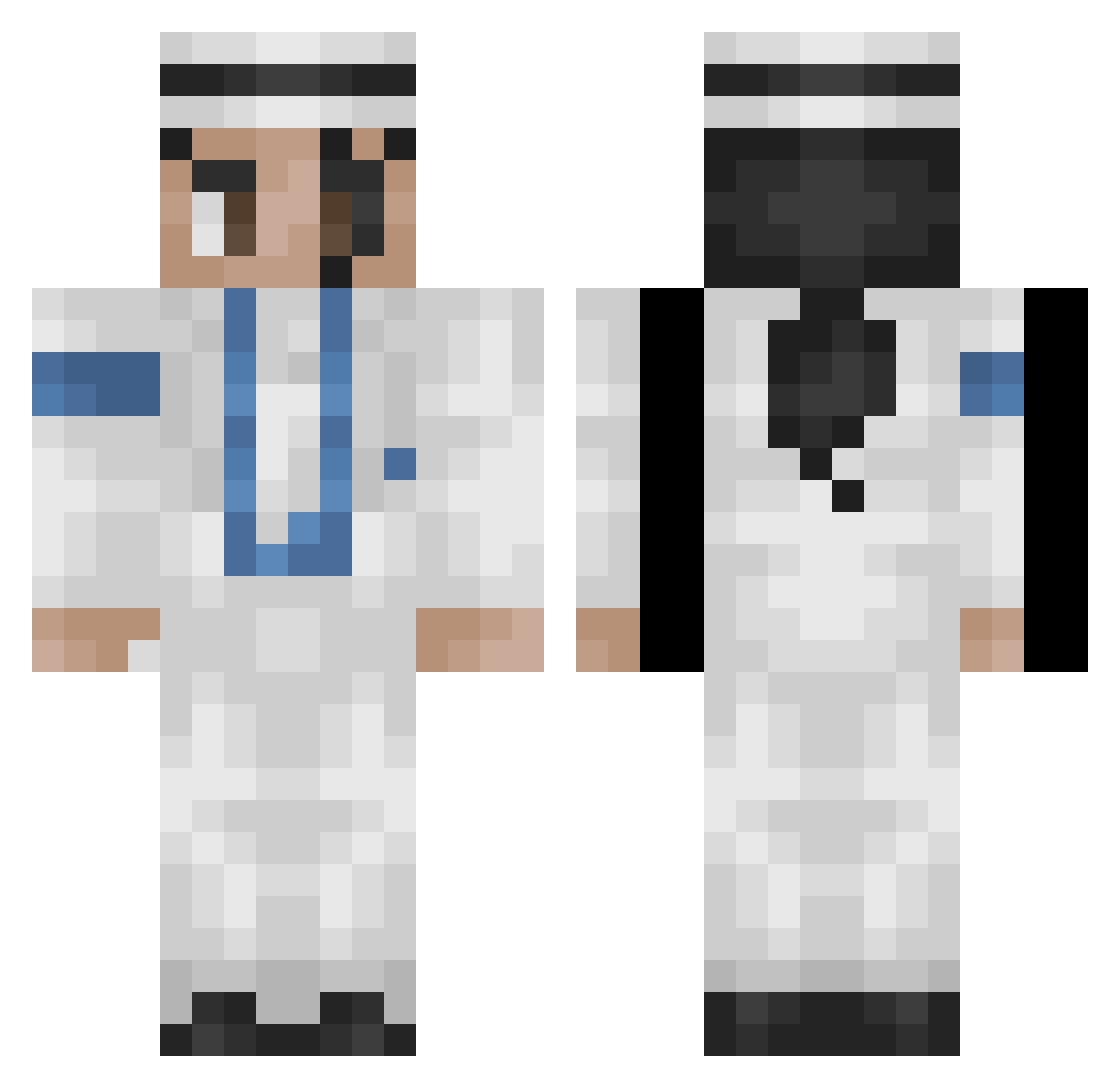 DomiVaok1788 Minecraft skin, front and back view