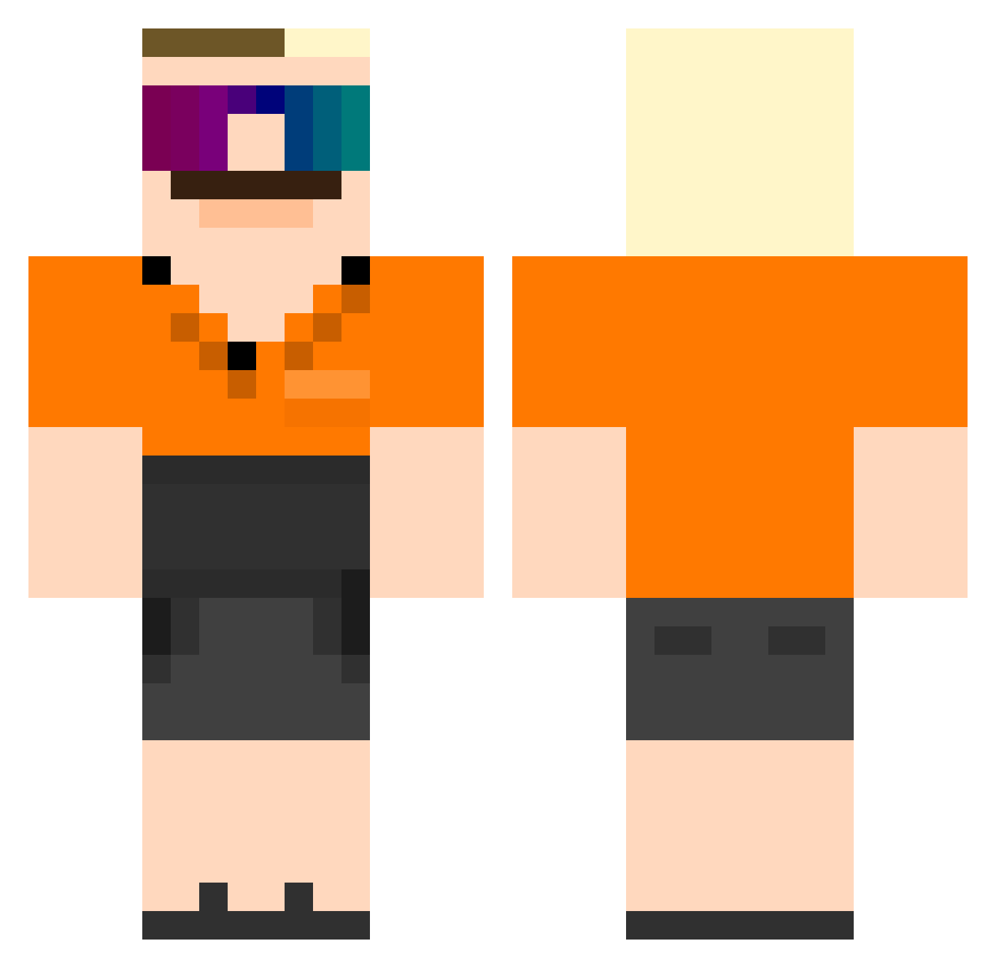 javamonster69 Minecraft skin, front and back view
