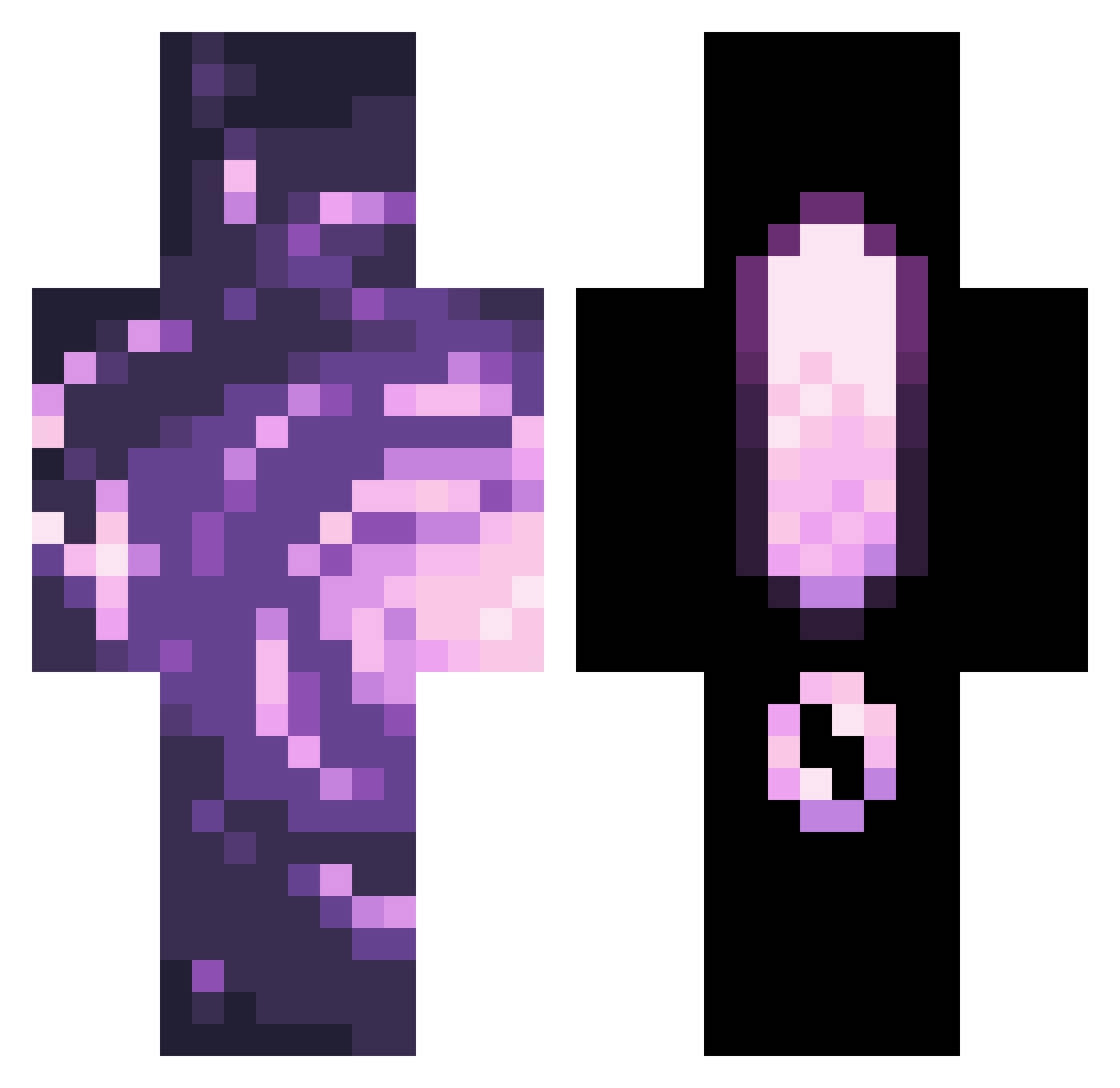 Tiki_temple Minecraft skin, front and back view