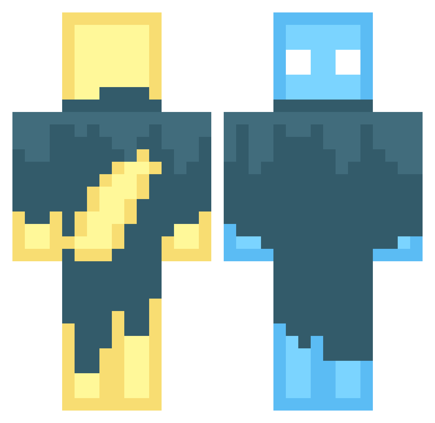 UnitedSumo09286 Minecraft skin, front and back view