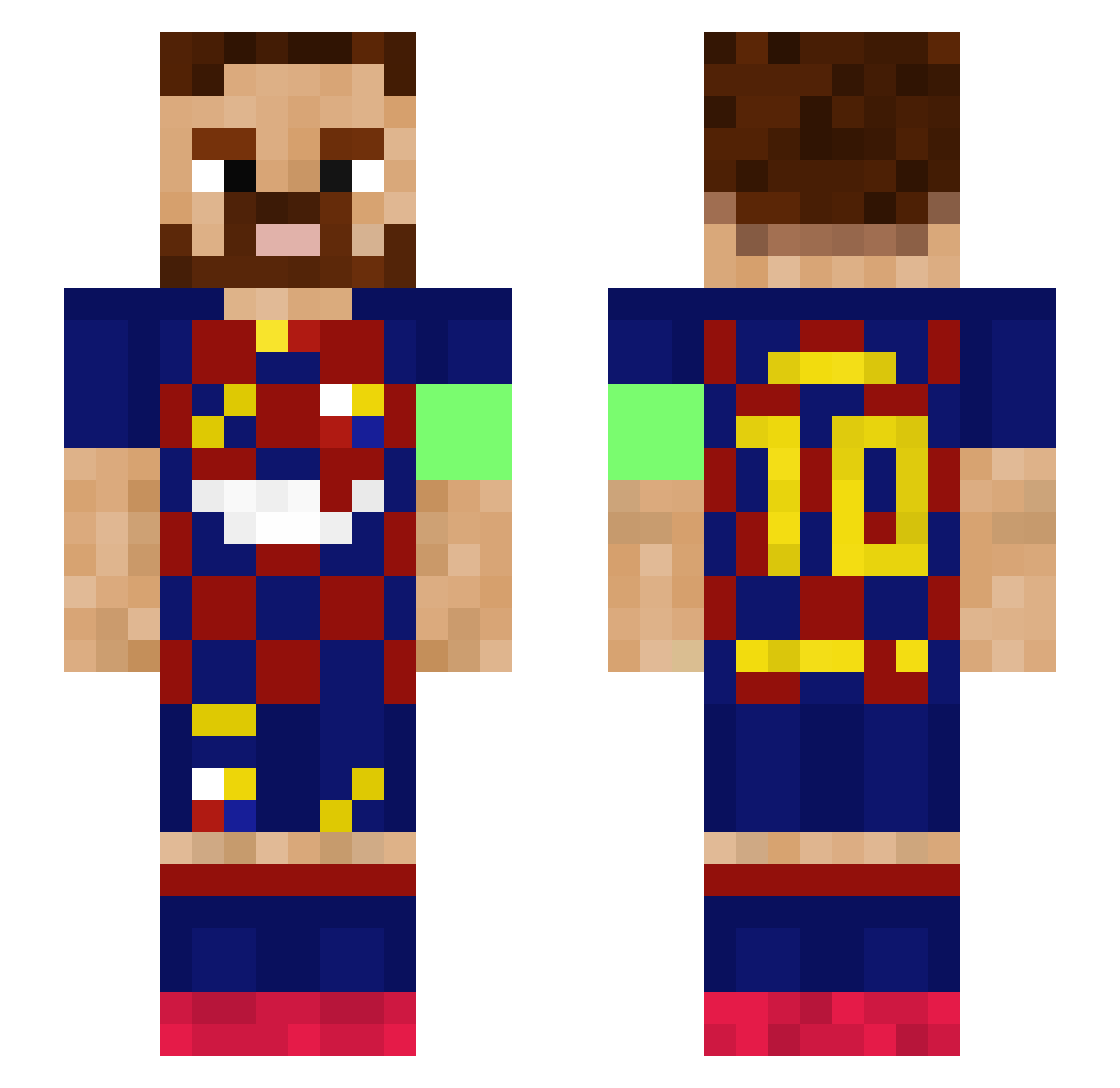 Chewiest Minecraft skin, front and back view