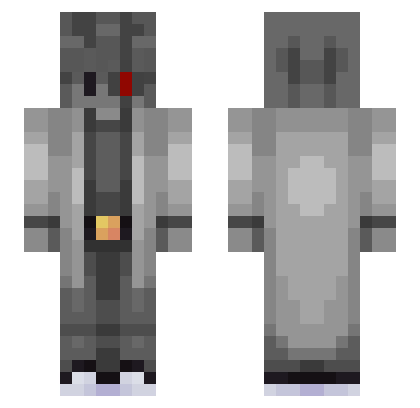 SciencePerson Minecraft skin, front and back view