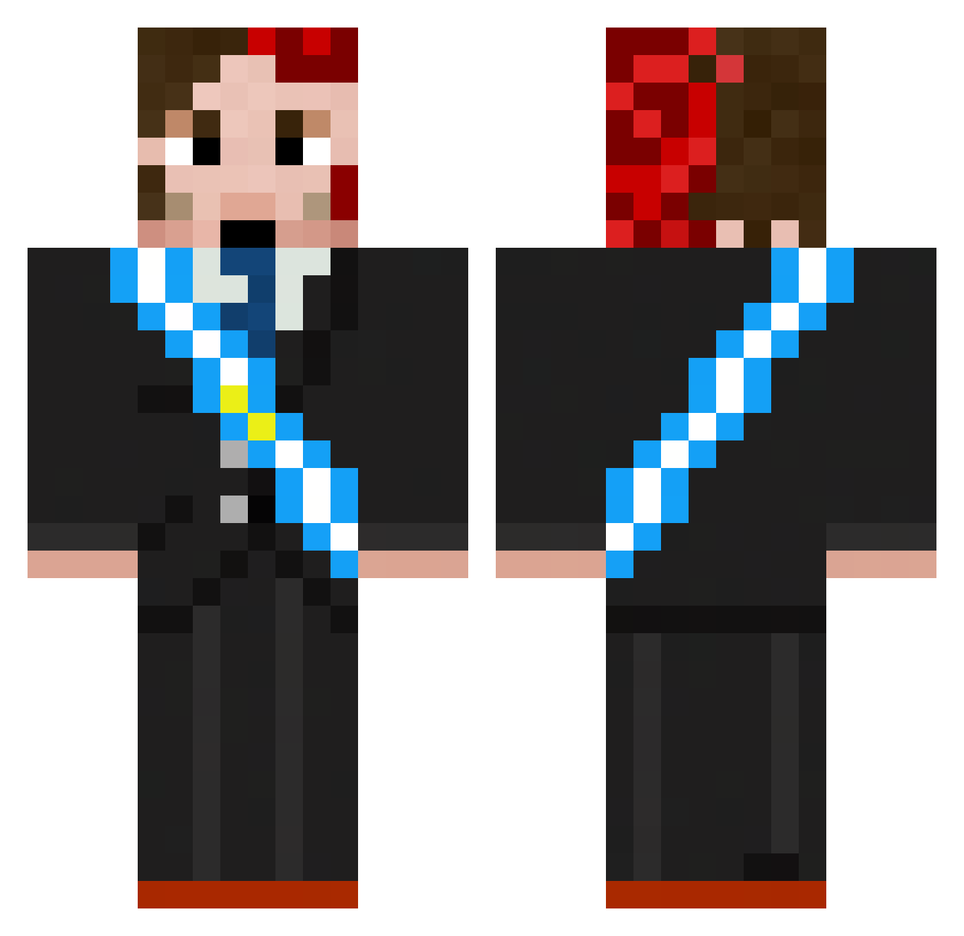 FranChela17 Minecraft skin, front and back view