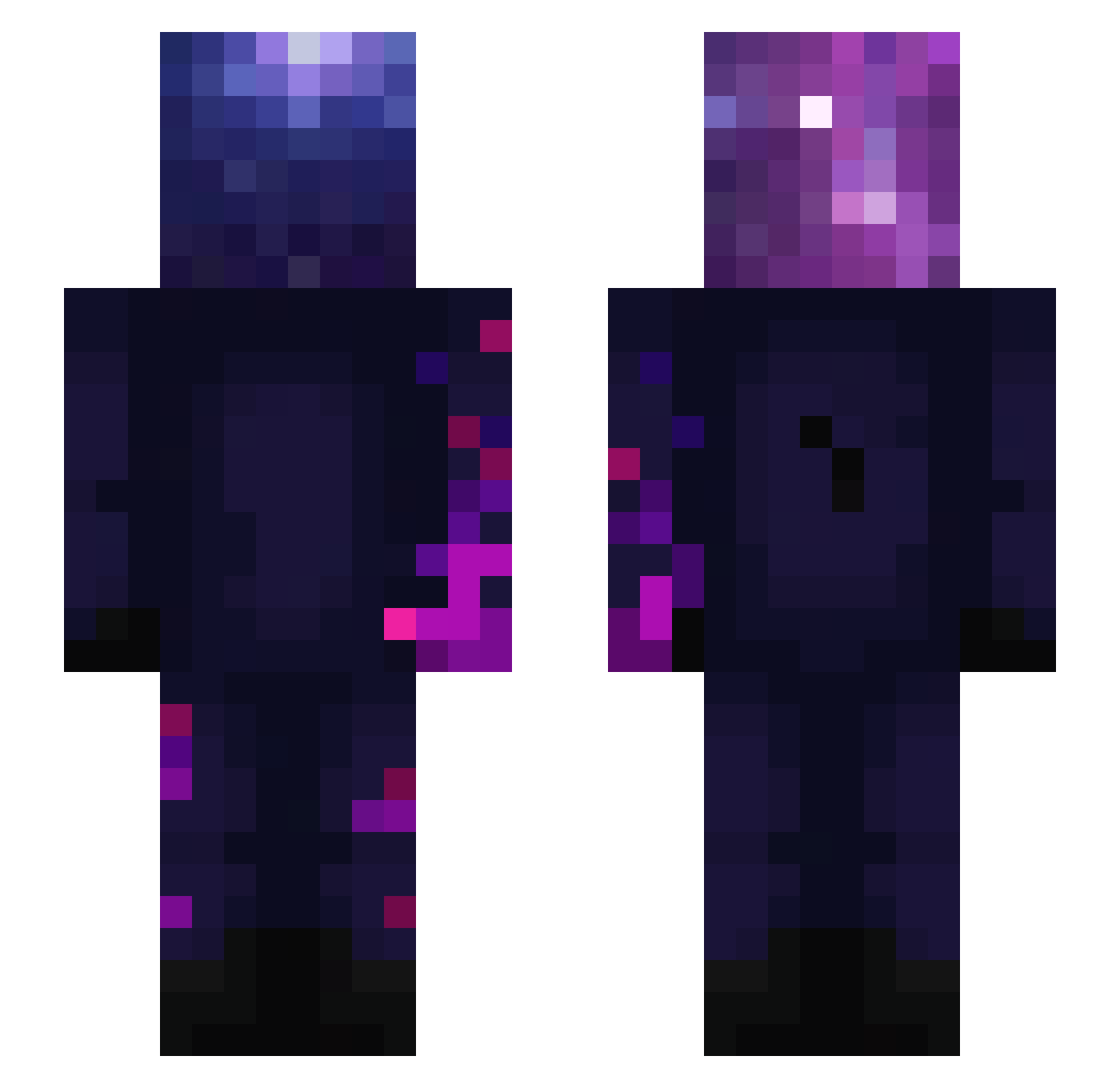 Lqyw Minecraft skin, front and back view
