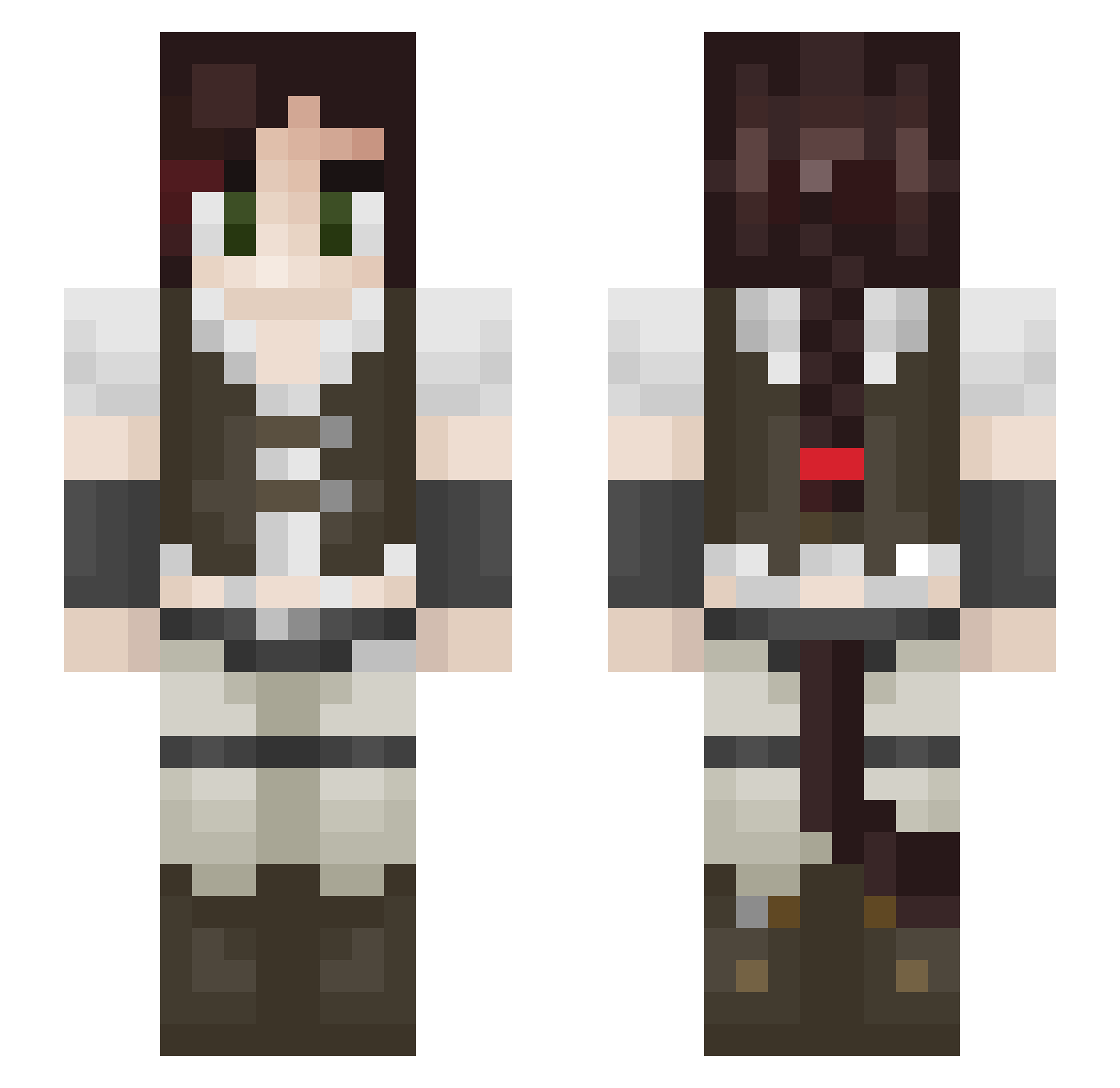 gria4638 Minecraft skin, front and back view