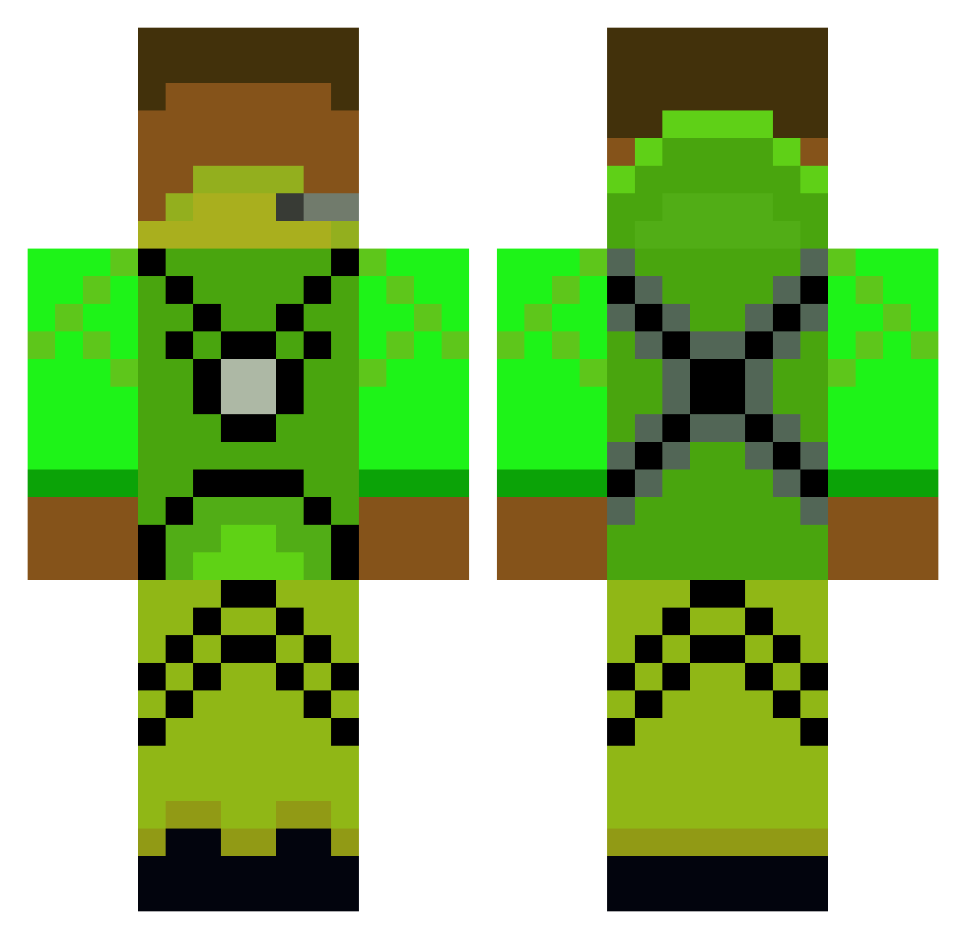 9656 Minecraft skin, front and back view