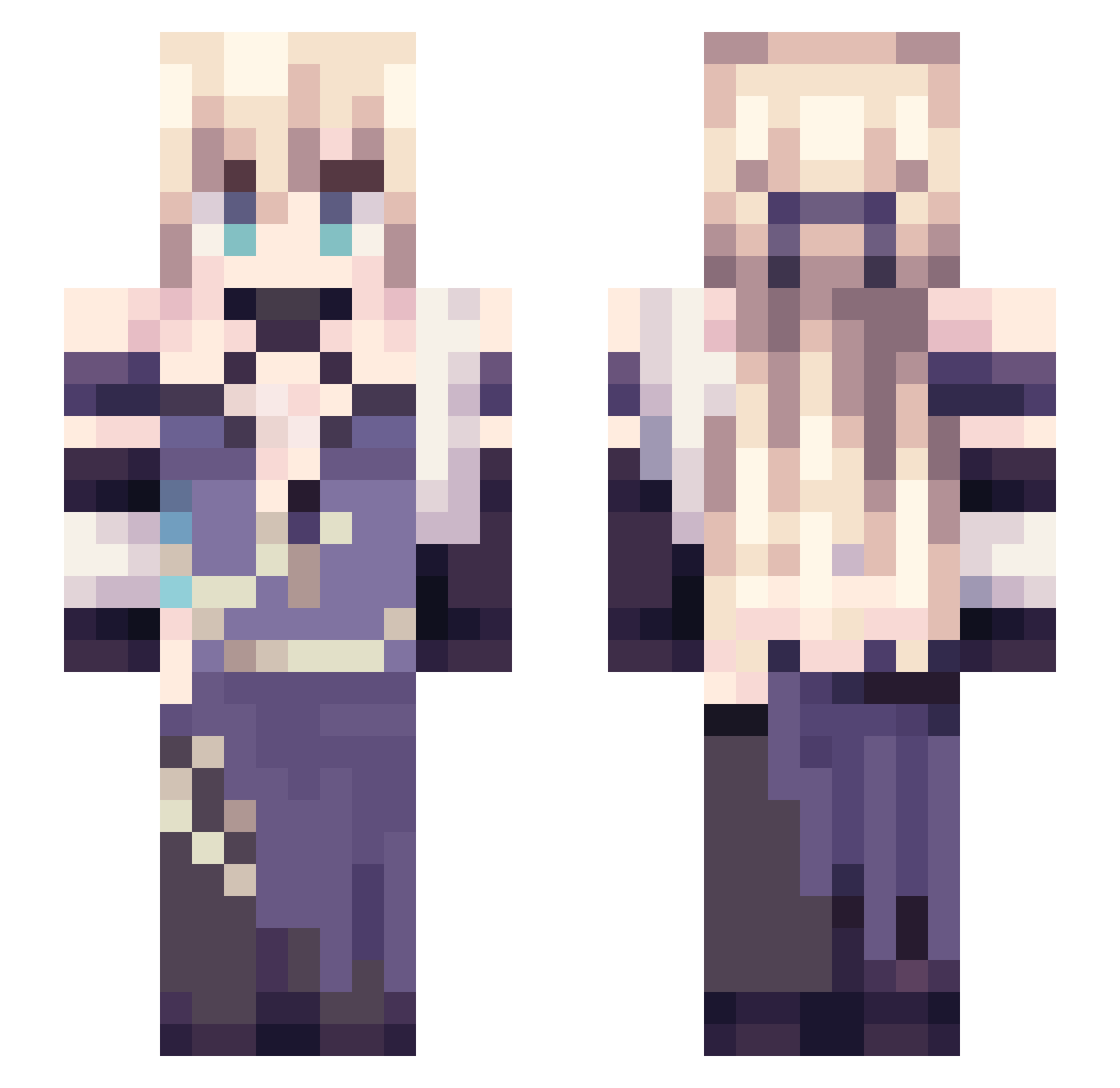 Lexington__cv2 Minecraft skin, front and back view