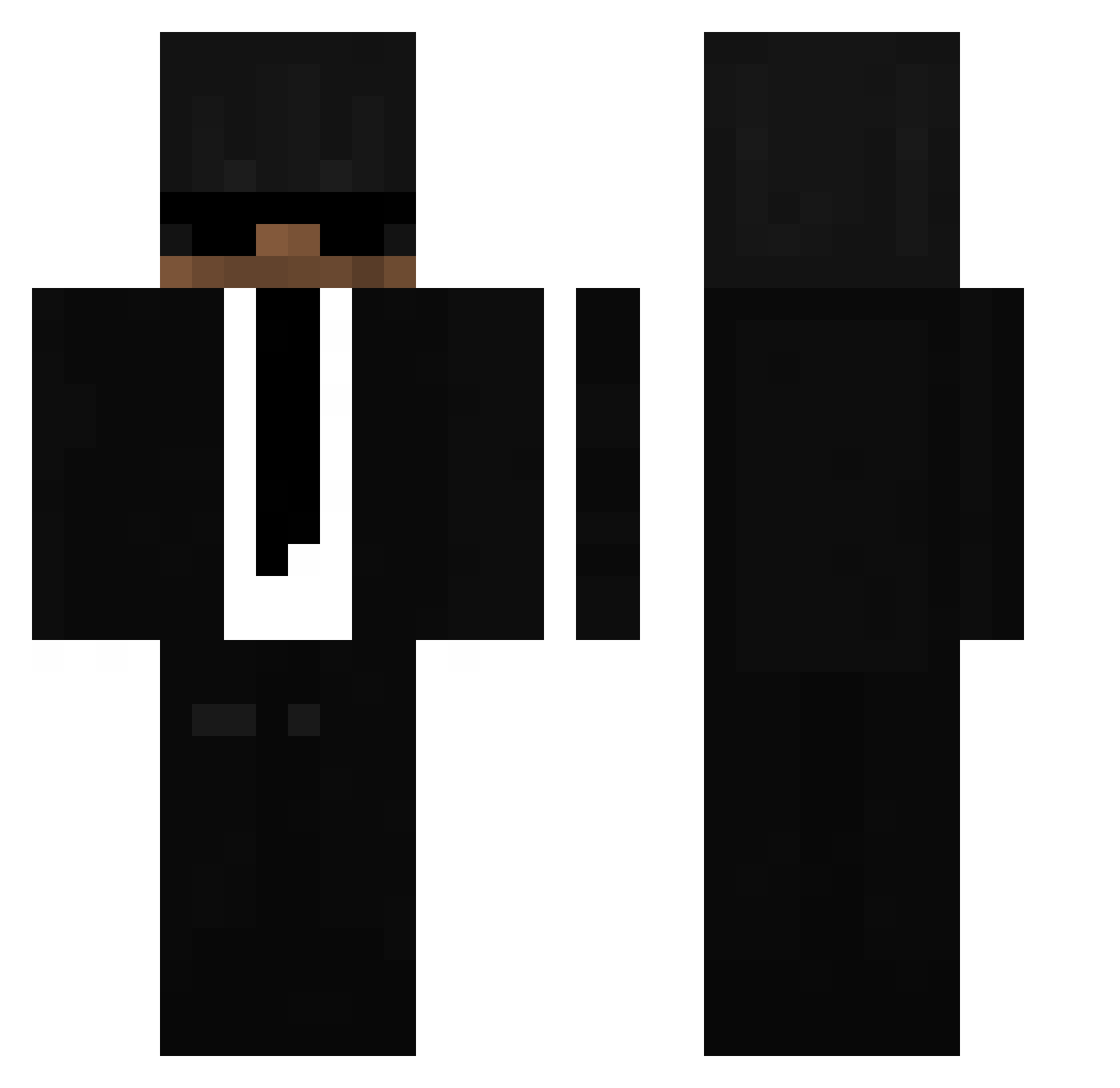 LuckyDuckyYT Minecraft skin, front and back view