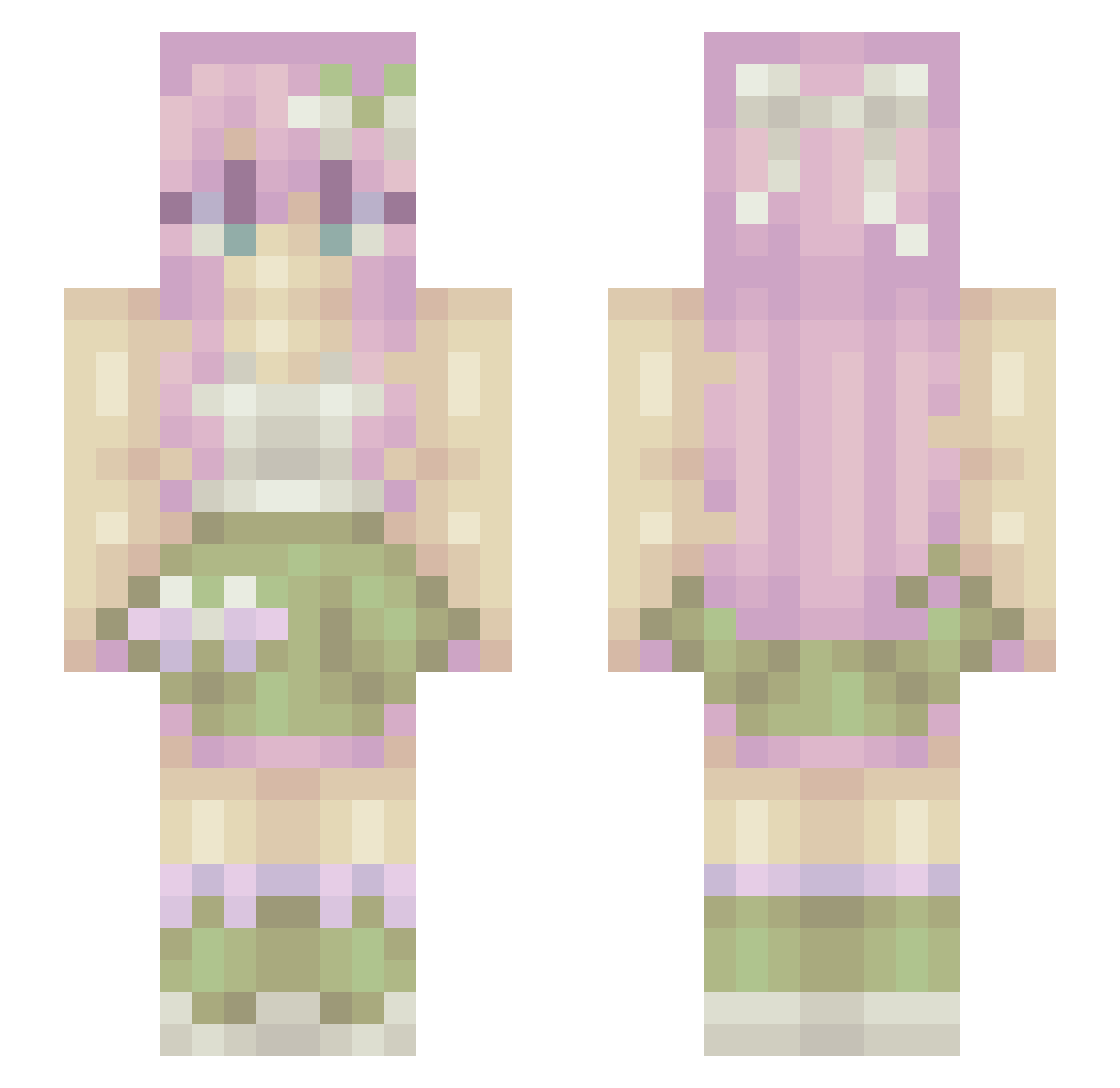 mkeyfive Minecraft skin, front and back view