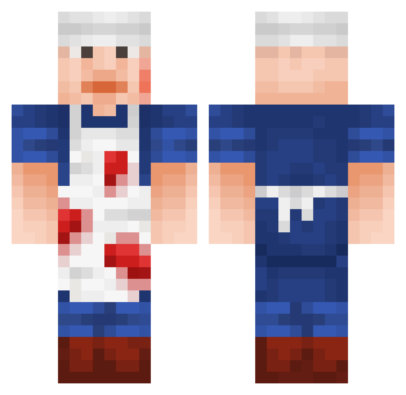 Max2203 Minecraft skin, front and back view
