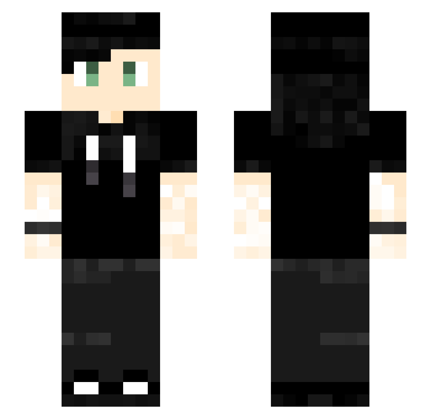 Zouble Minecraft skin, front and back view