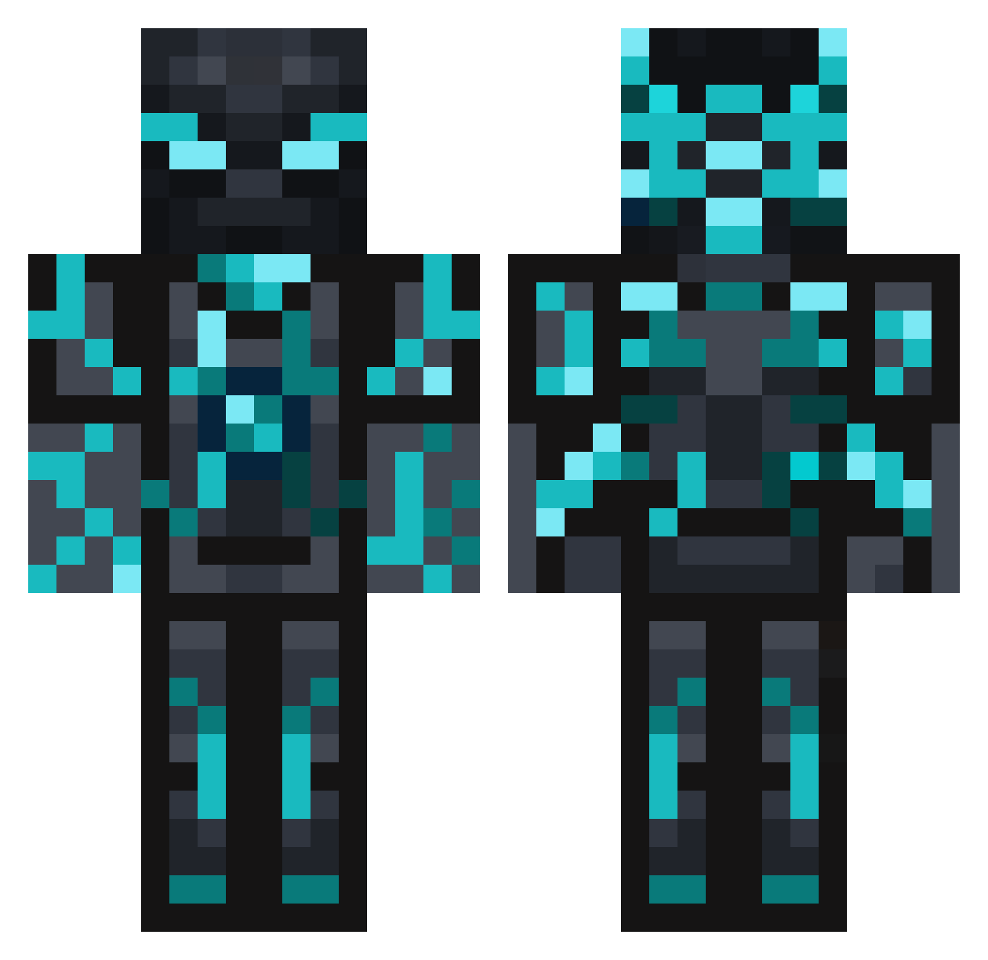 s0undwavve1 Minecraft skin, front and back view