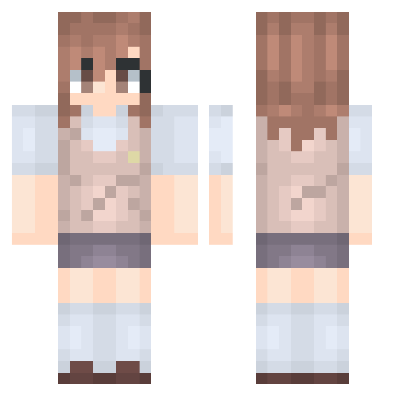 B3rnkaste1 Minecraft skin, front and back view