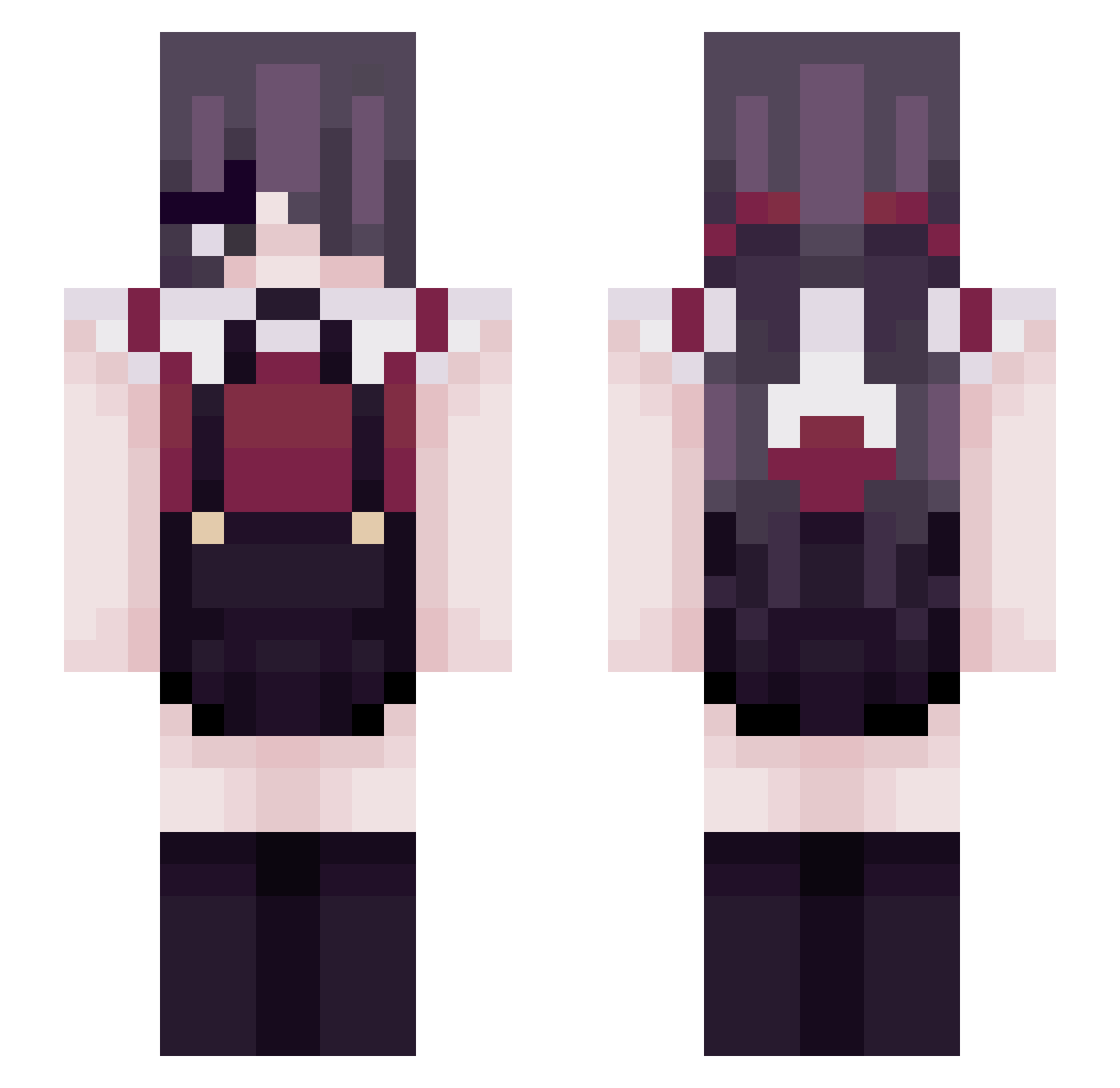 _Sayoris_Rope_ Minecraft skin, front and back view