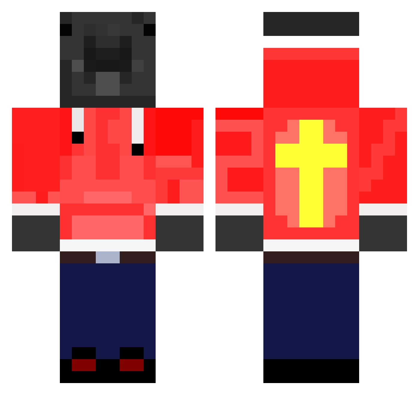 Ezotiicc Minecraft skin, front and back view