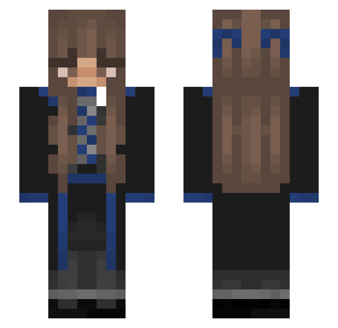 aastiee Minecraft skin, front and back view