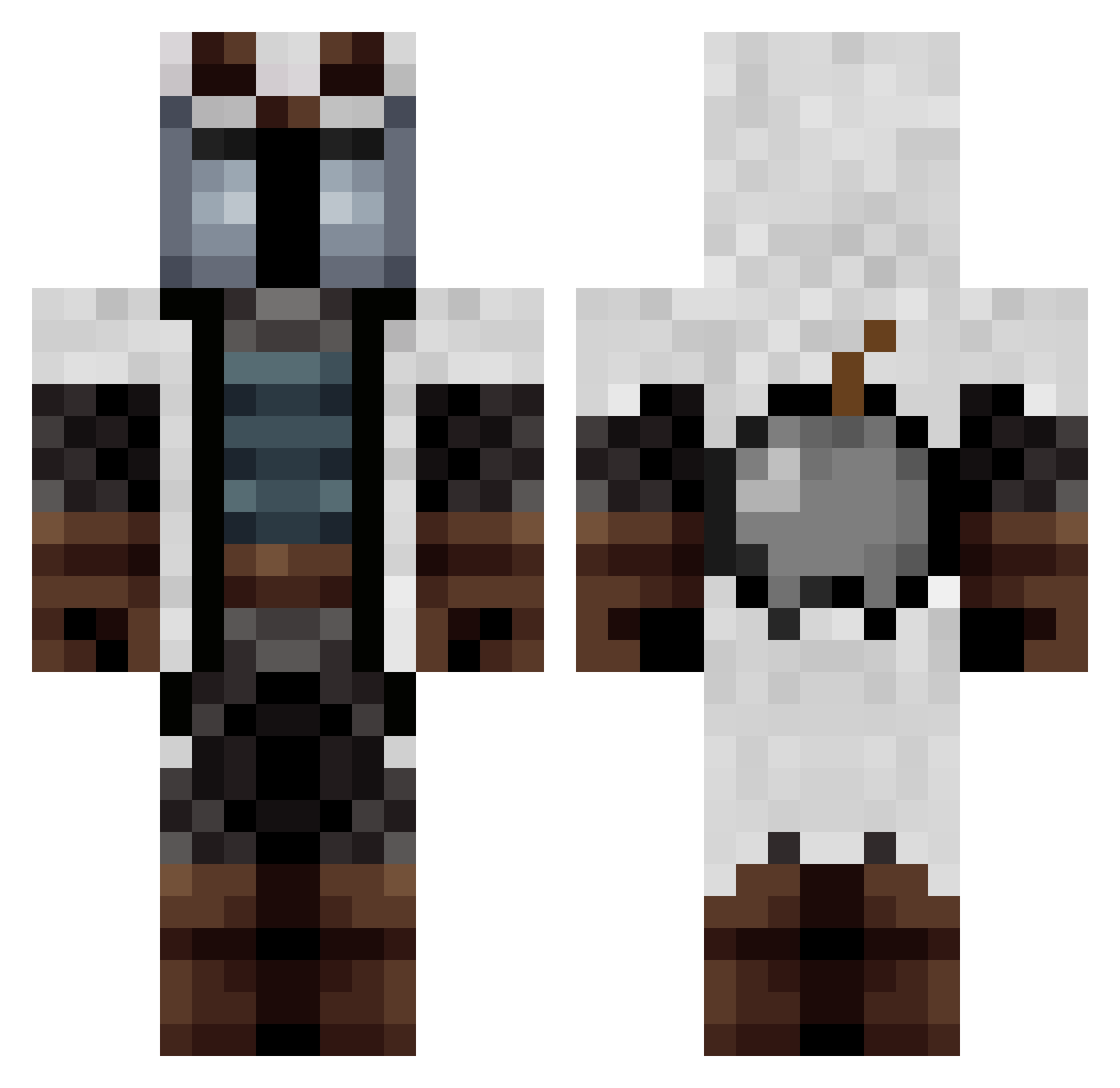Eimodd Minecraft skin, front and back view