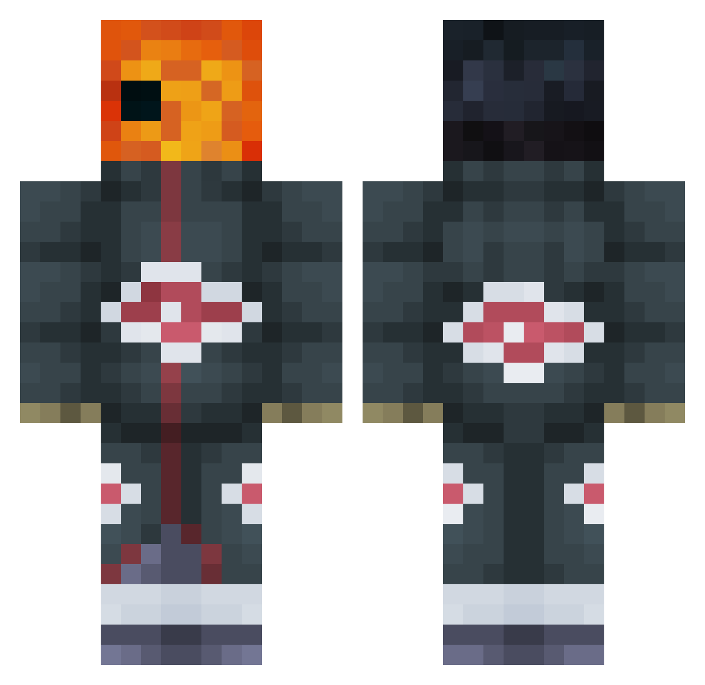 roulik32 Minecraft skin, front and back view