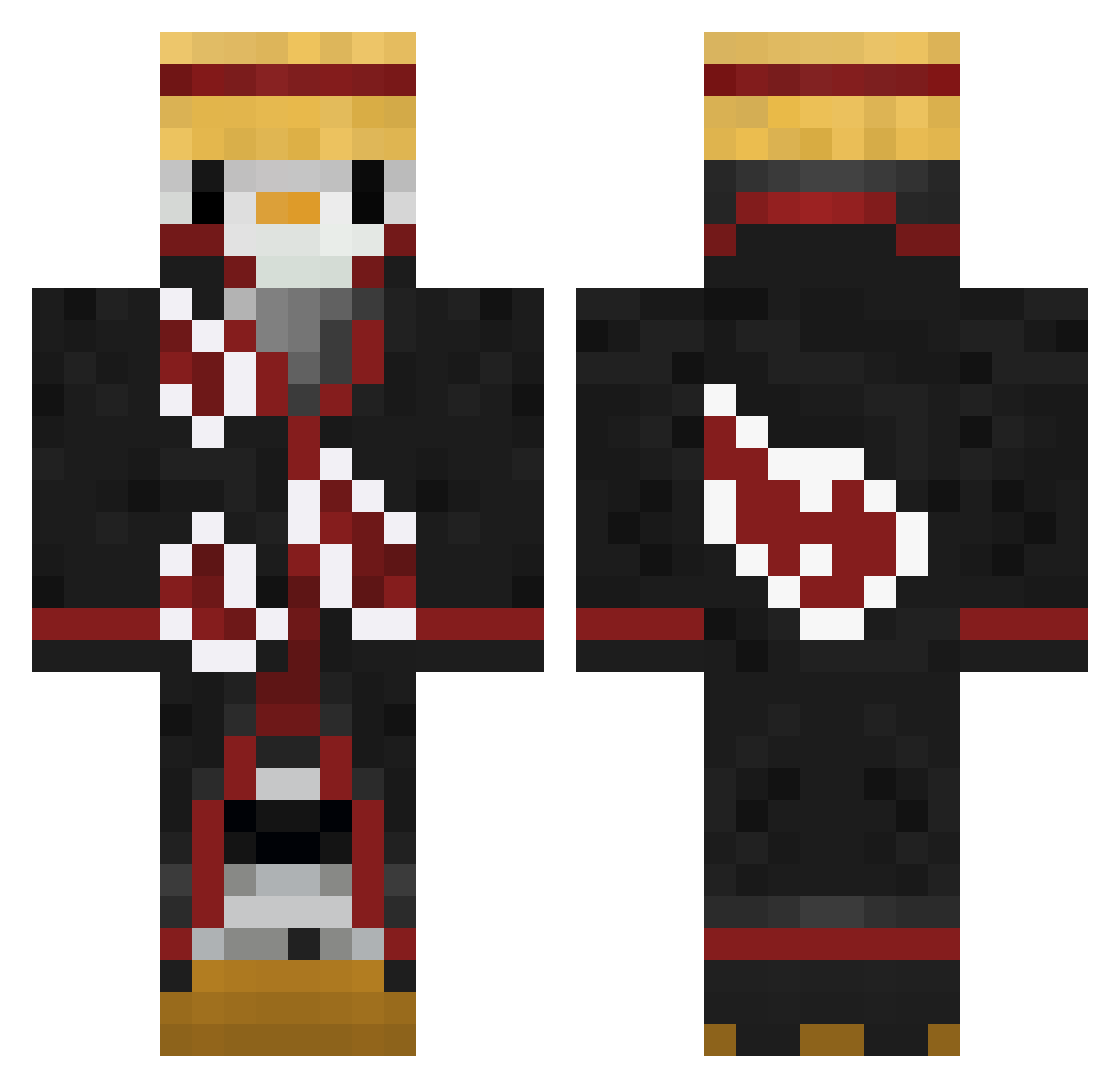 SupremePage38 Minecraft skin, front and back view