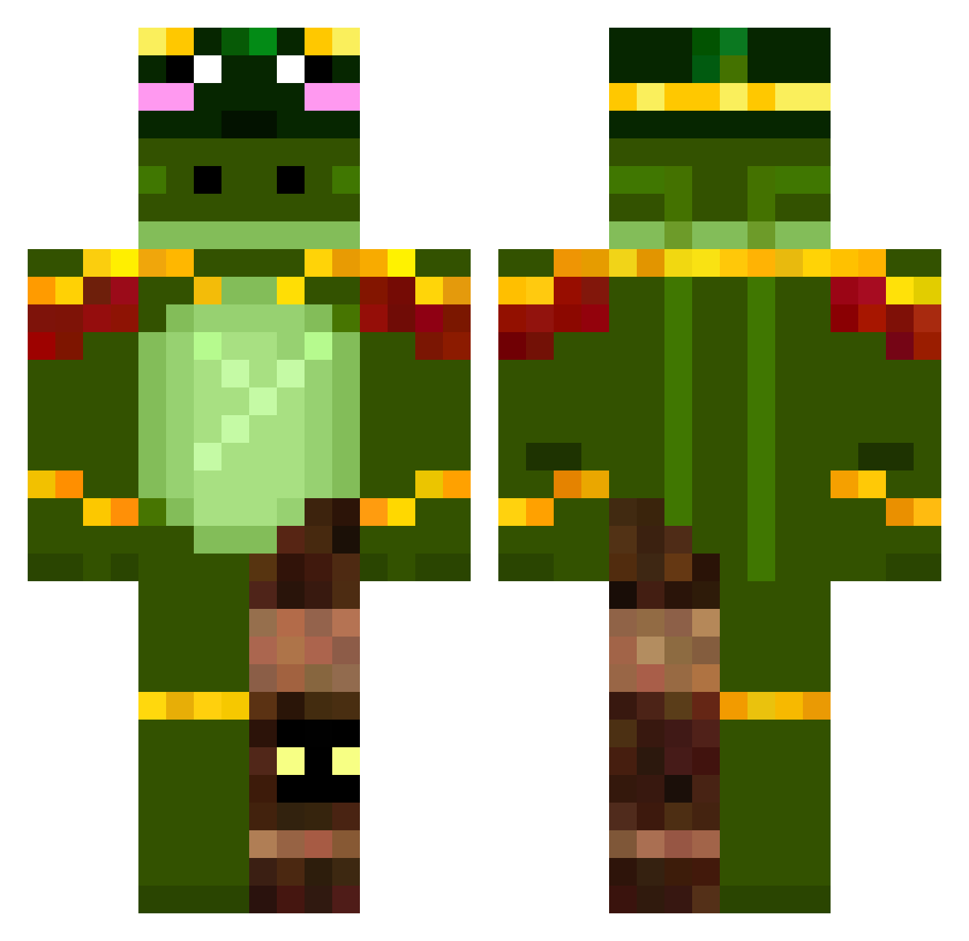 MR_FROGLET Minecraft skin, front and back view
