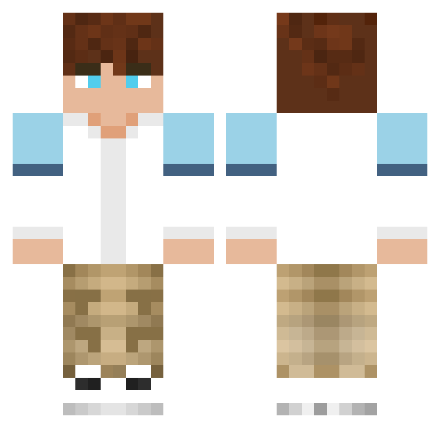 YeezyWarrior_ Minecraft skin, front and back view