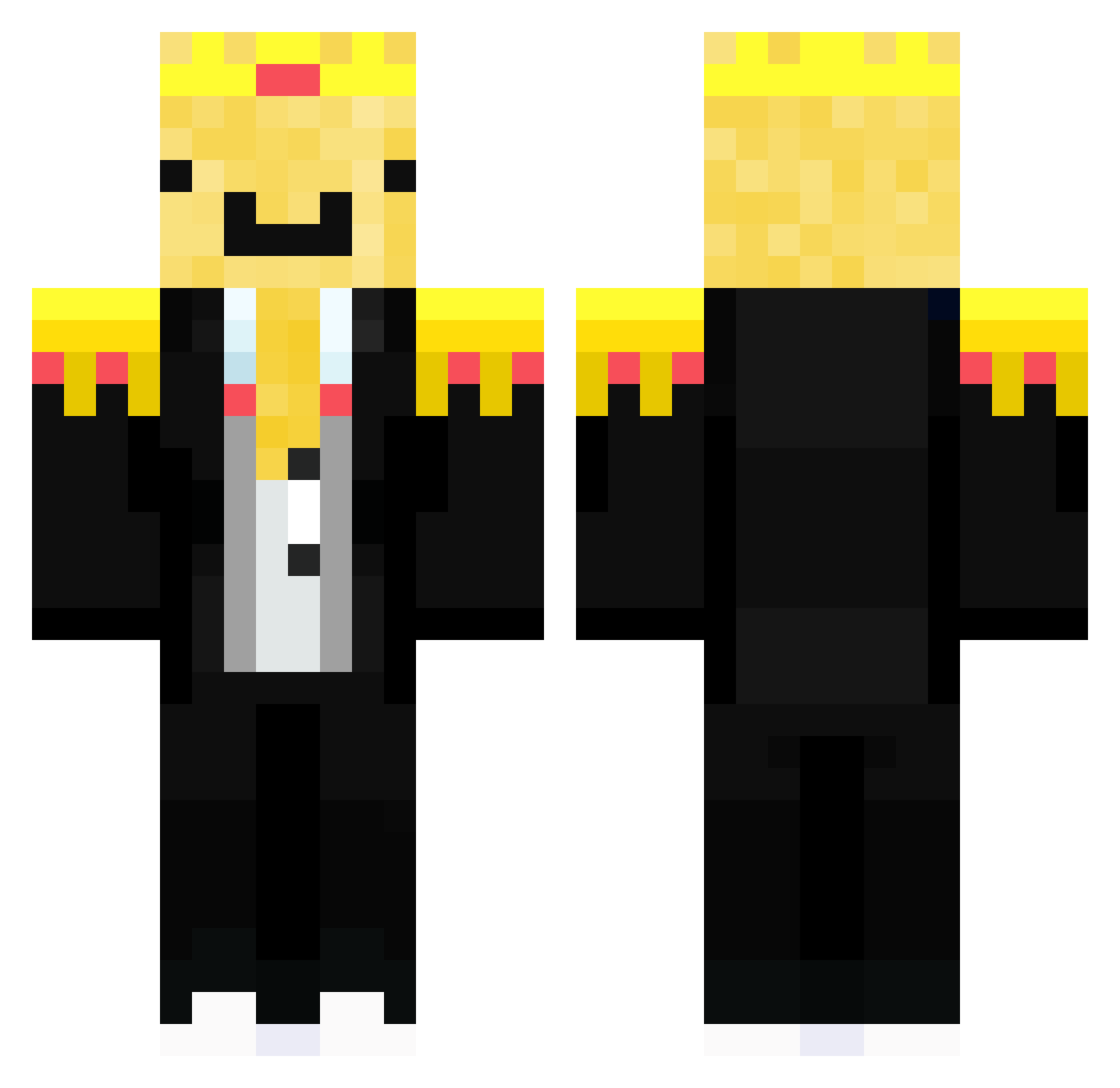 AquaBucket49939 Minecraft skin, front and back view